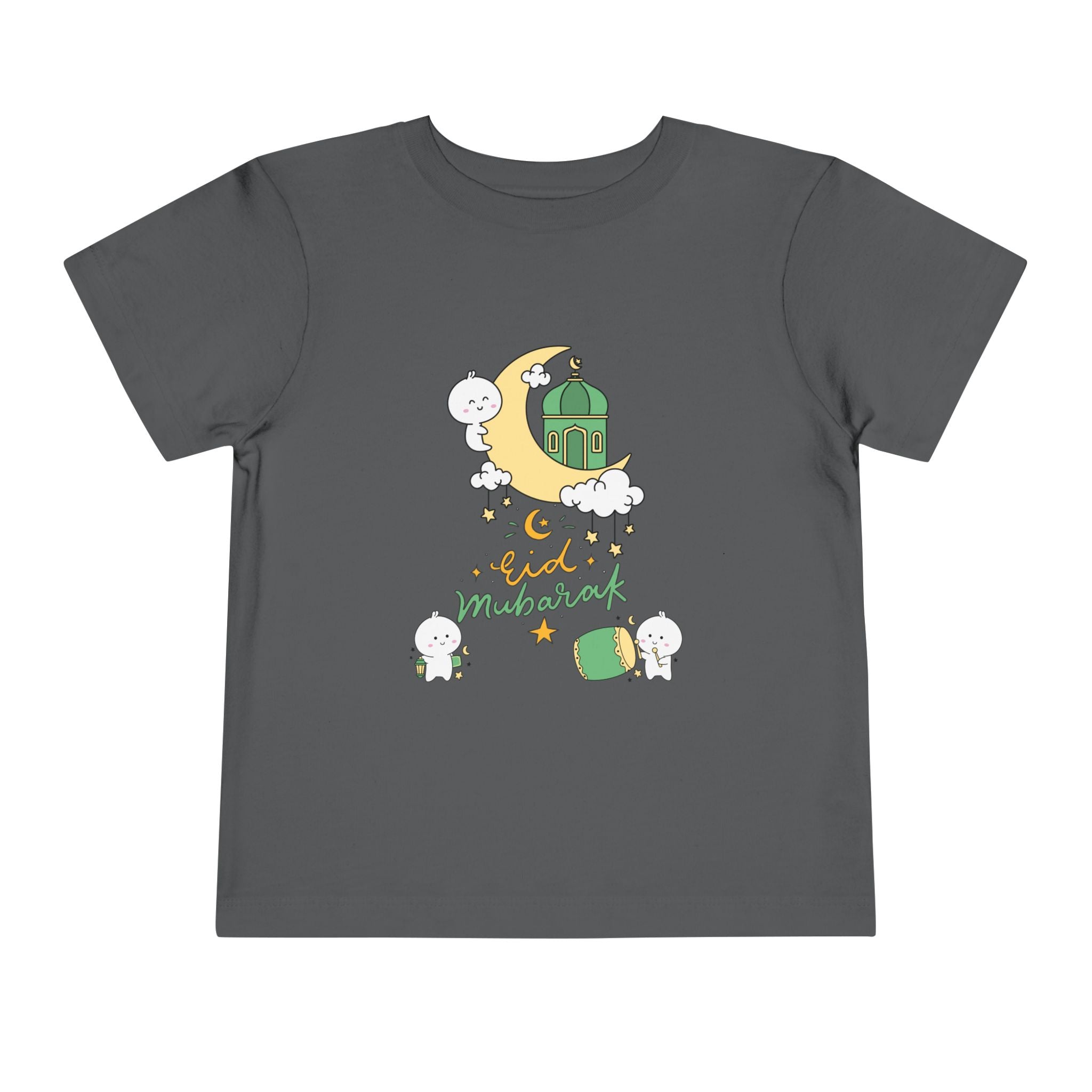 Eid Mubarak Toddler Tee — Cute Mosque & Moon Ramadan Shirt for Kids
