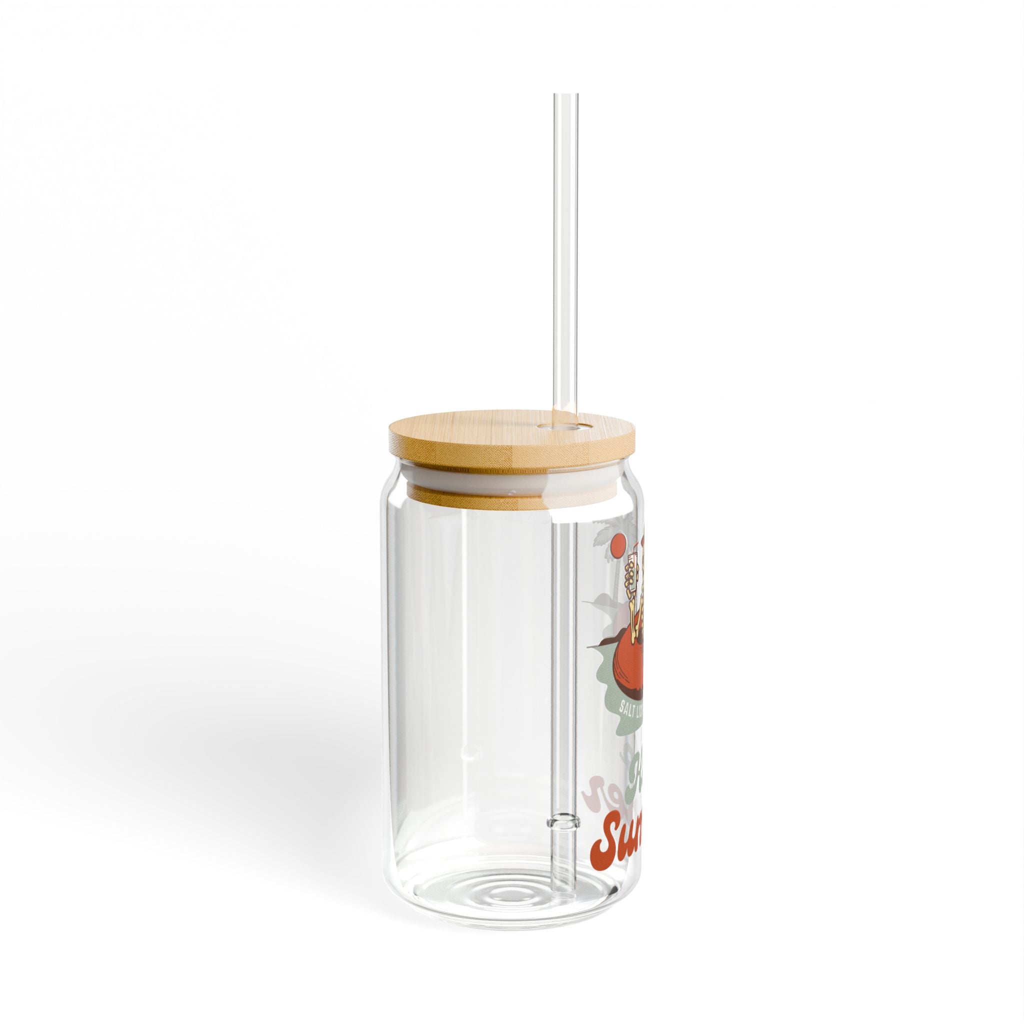 Hello Summer" Skeleton Sipper Glass