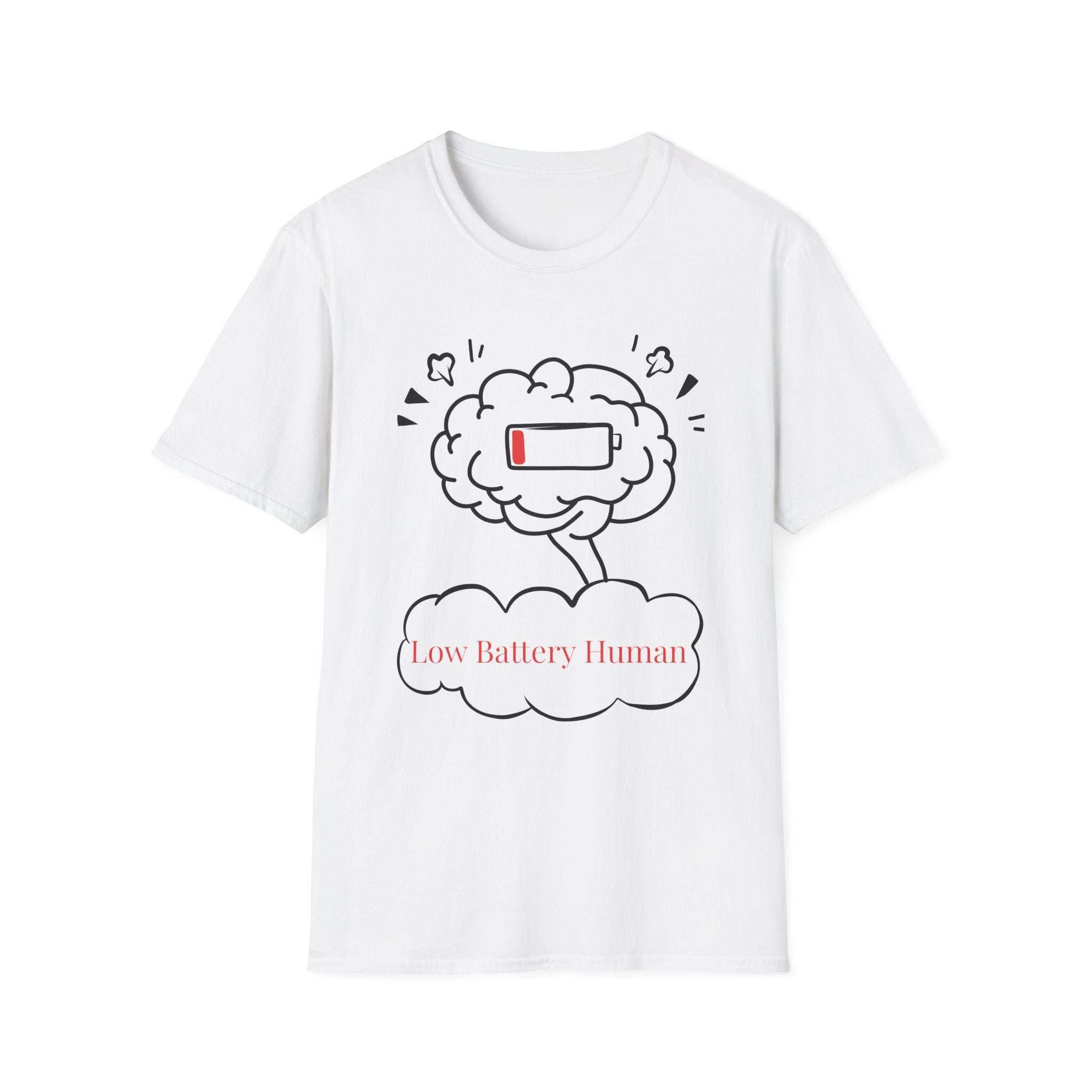 Low Battery Human Unisex Softstyle T-Shirt