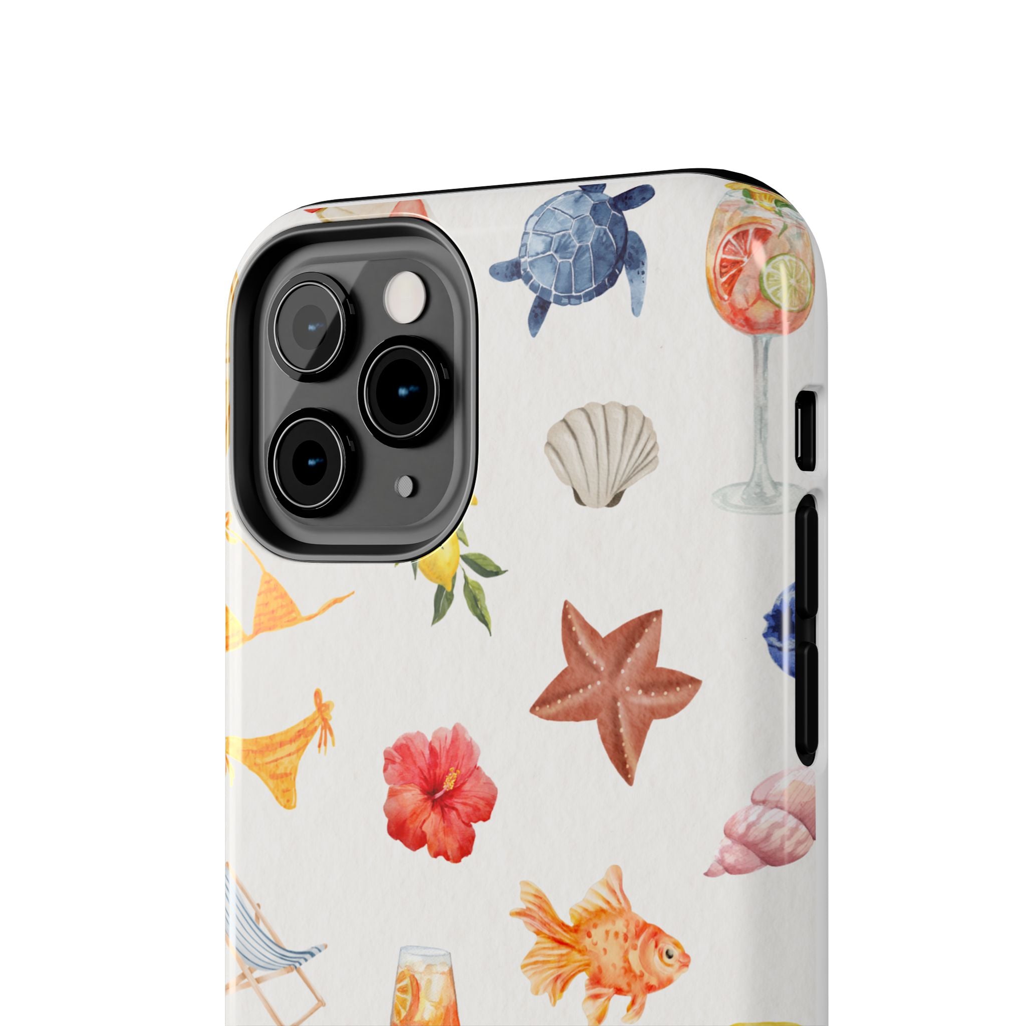 Summer Seashells Pattern Tough Phone Case — Beach Vacation Phone Cover