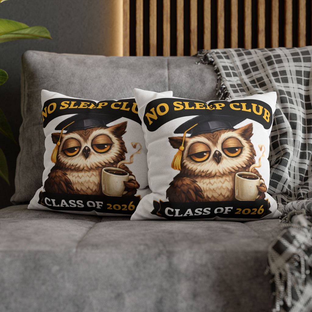 No Sleep Club Class of 2026 Graduation Pillowcase