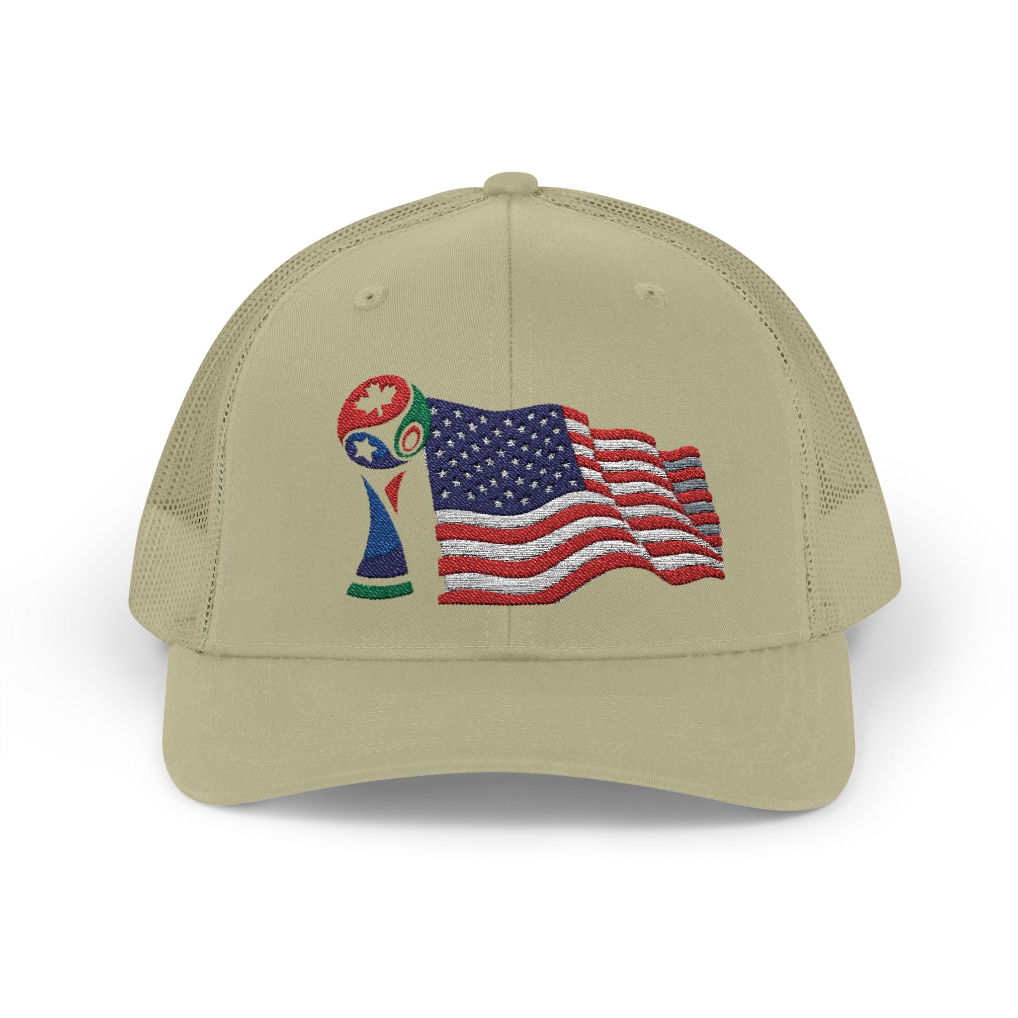 USA Cup Flag Snapback Cap