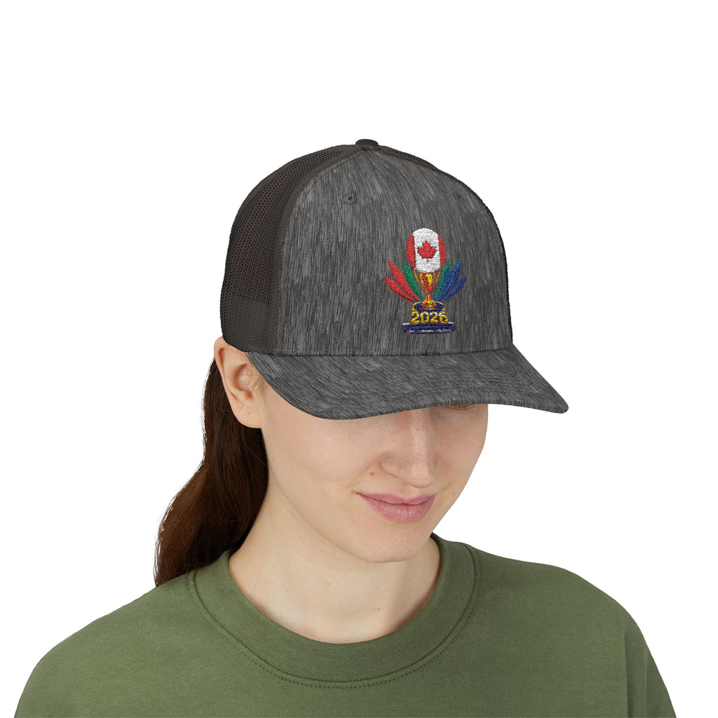 Embroidered Colorful Trophy Trucker Cap - Snapback Mesh Hat