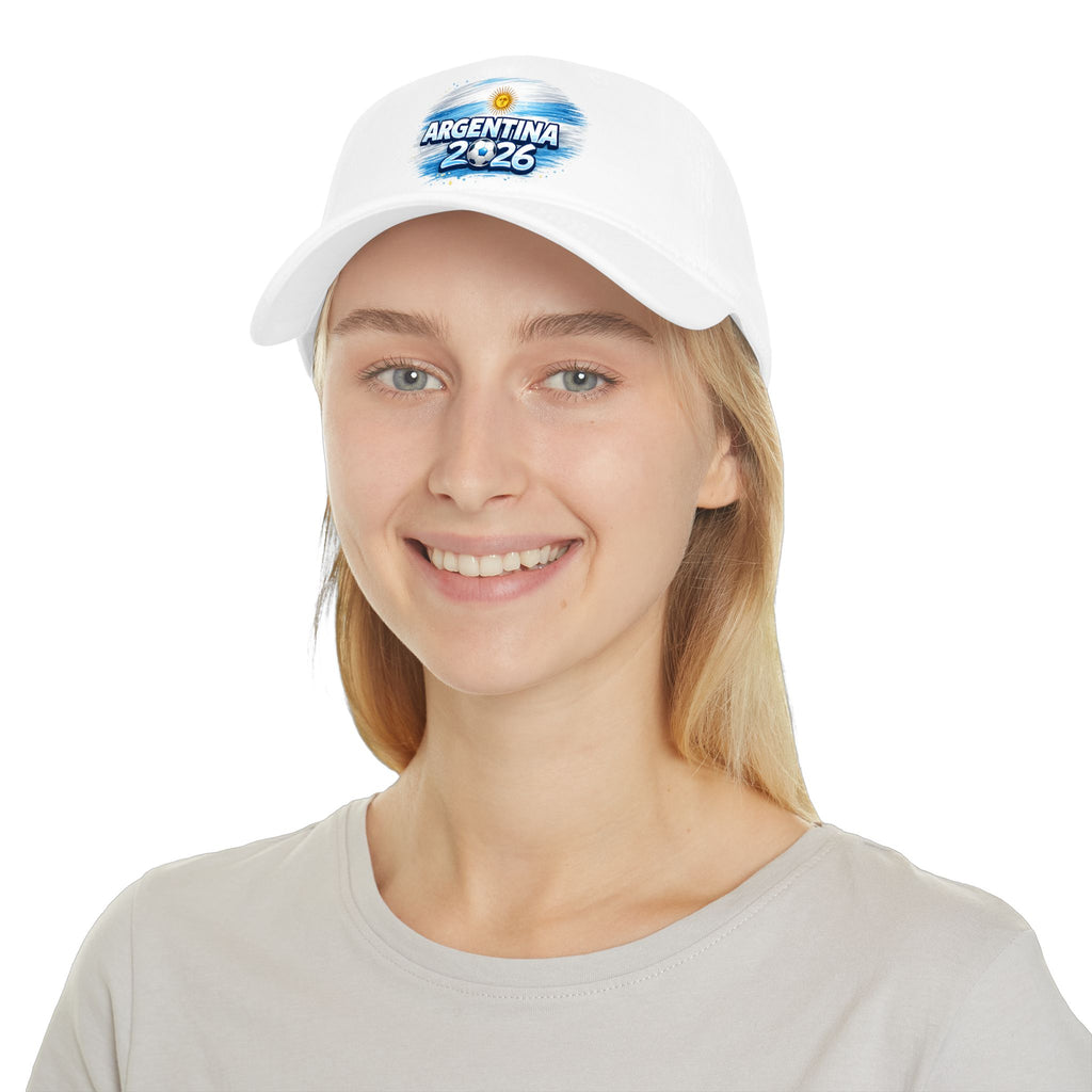 Argentina 2026 Baseball Cap – Soccer Fan Hat with Flag Brushstroke Design