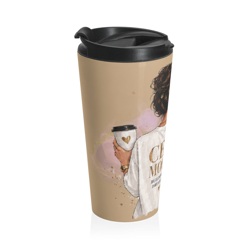 Travel Mug — "CEO Mood" Chic Floral Stainless Steel Tumbler