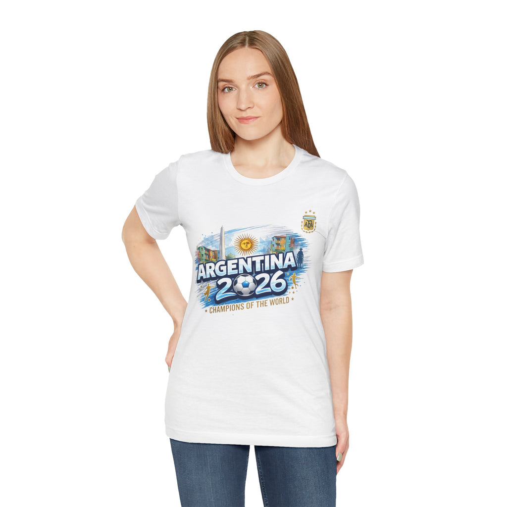 Argentina 2026 Champions T-Shirt — "Champions of the World" Soccer Fan Tee