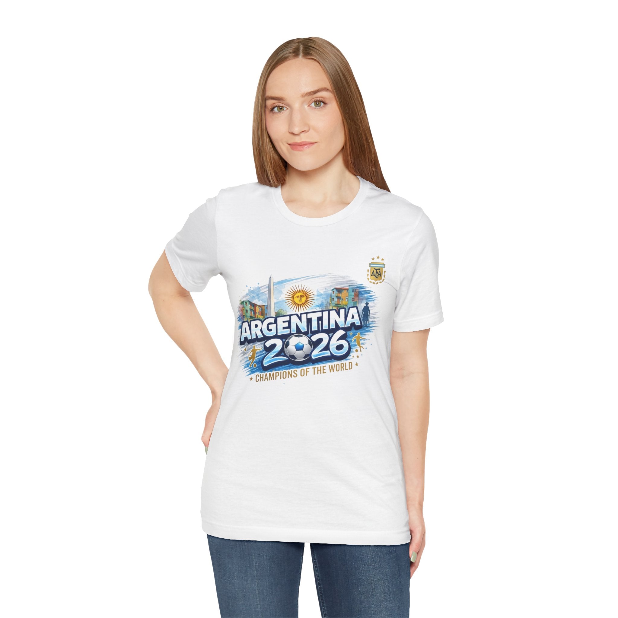 Argentina 2026 Champions T-Shirt — "Champions of the World" Soccer Fan Tee