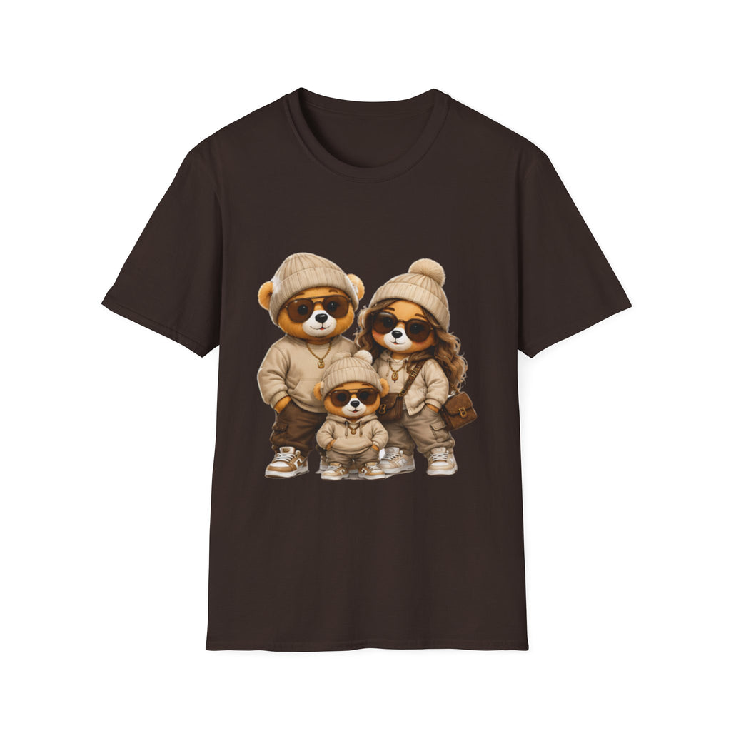 Cute Family Raccoon Trio unisex T-Shirt — Matching Cozy Outfit Graphic Tee