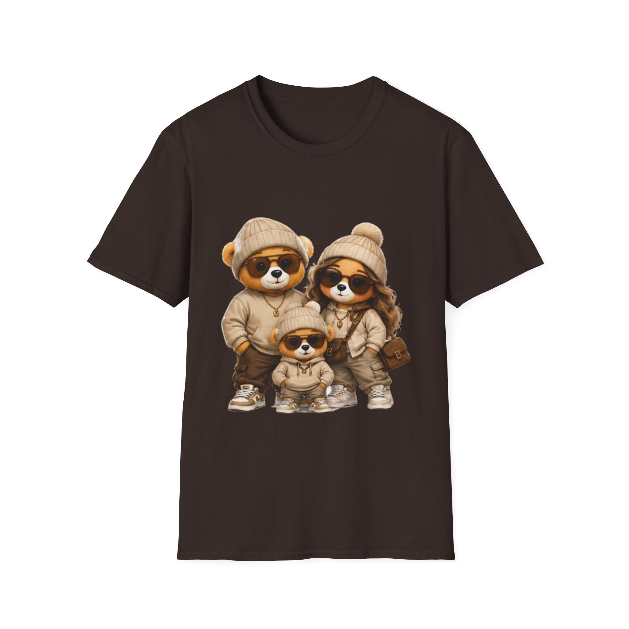 Cute Family Raccoon Trio unisex T-Shirt — Matching Cozy Outfit Graphic Tee