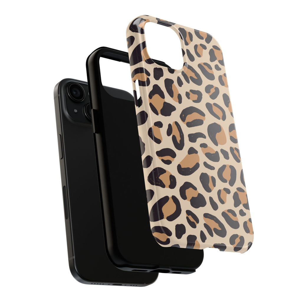 Leopard Print Tough Phone Case – Durable Glam Protective Cover