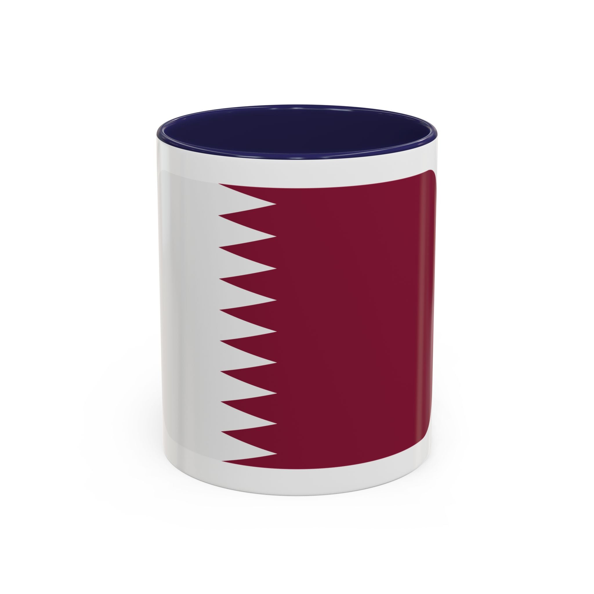 Qatar Flag Accent Coffee Mug – Maroon & White National Pride 11/15oz