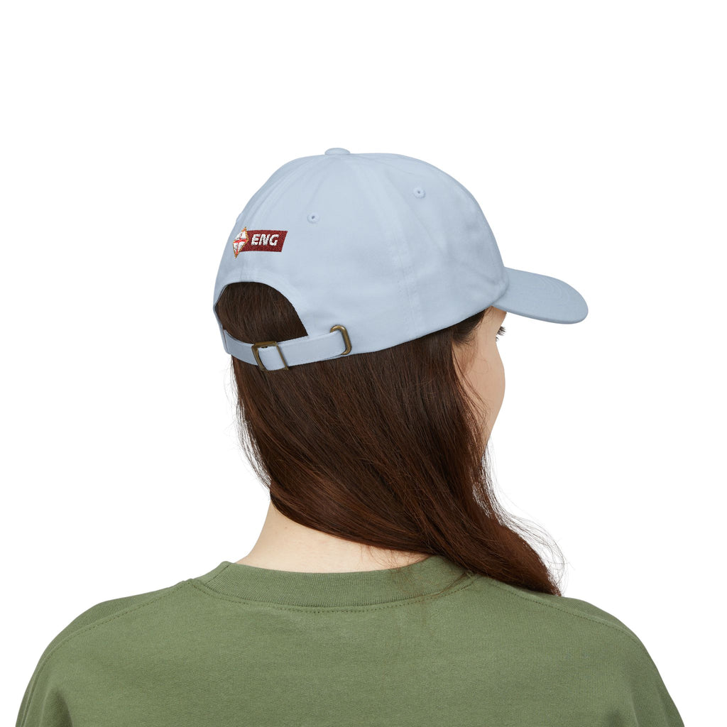 England 2026 Soccer Dad Cap — Retro Flag Embroidered Baseball Hat