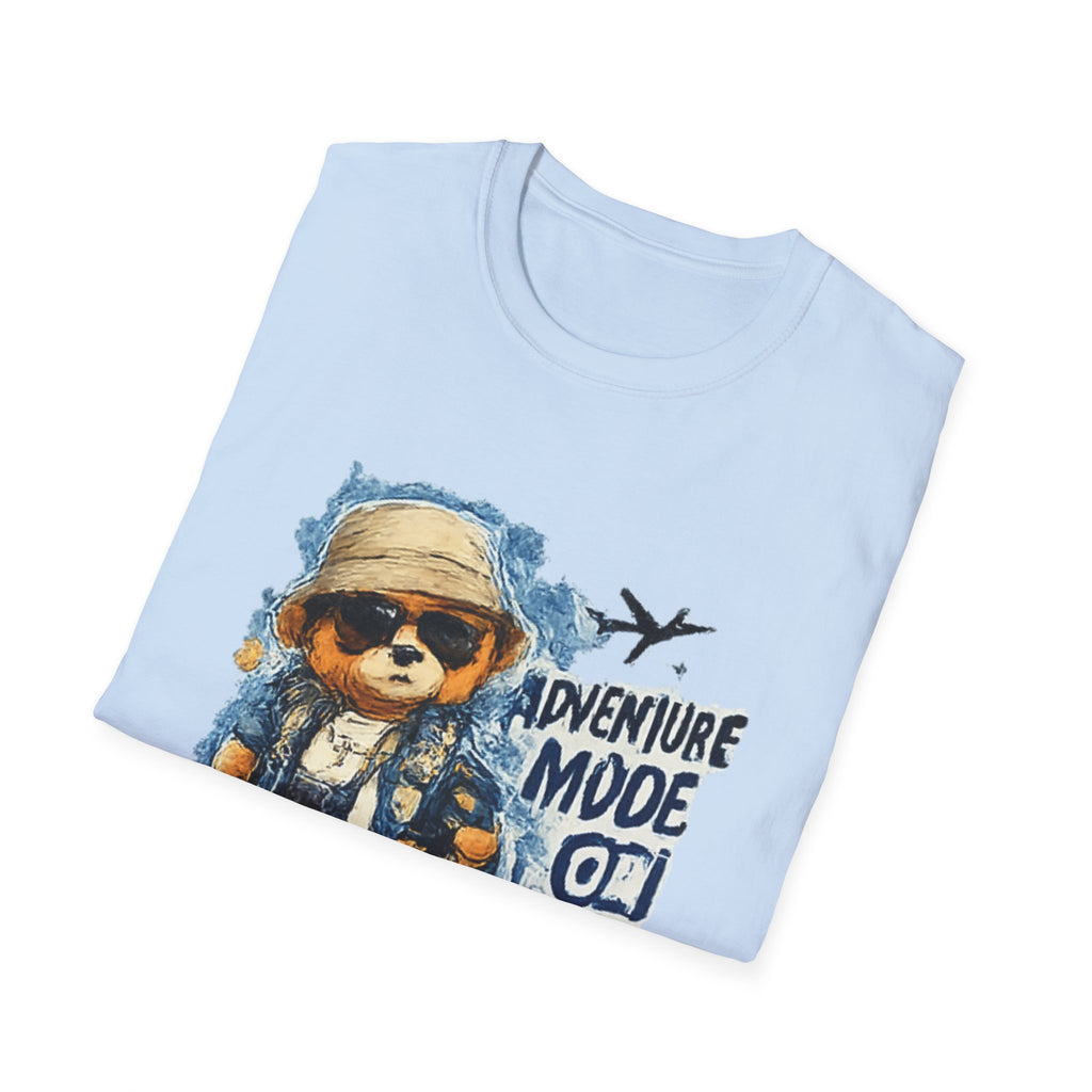 Adventure Mode On T-Shirt — Cute Travel Bear Graphic Tee