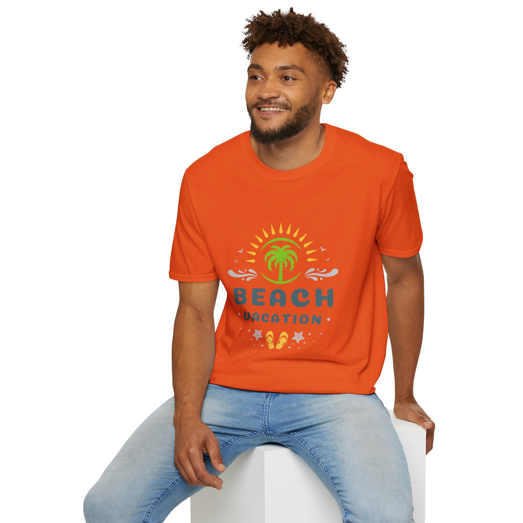 Beach Vacation T-Shirt — Palm Tree Sunset Graphic Tee