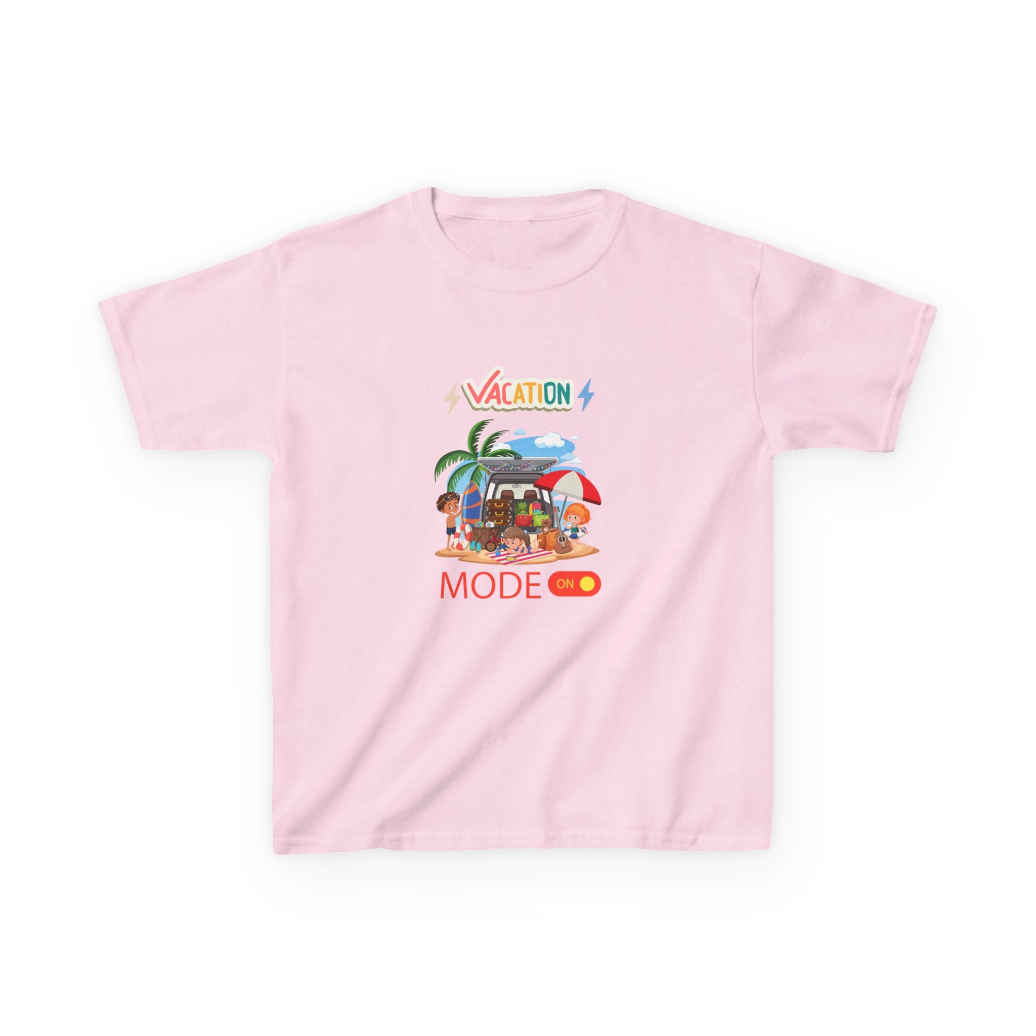 Kids Tee — "Vacation Mode" Beach Graphic Shirt
