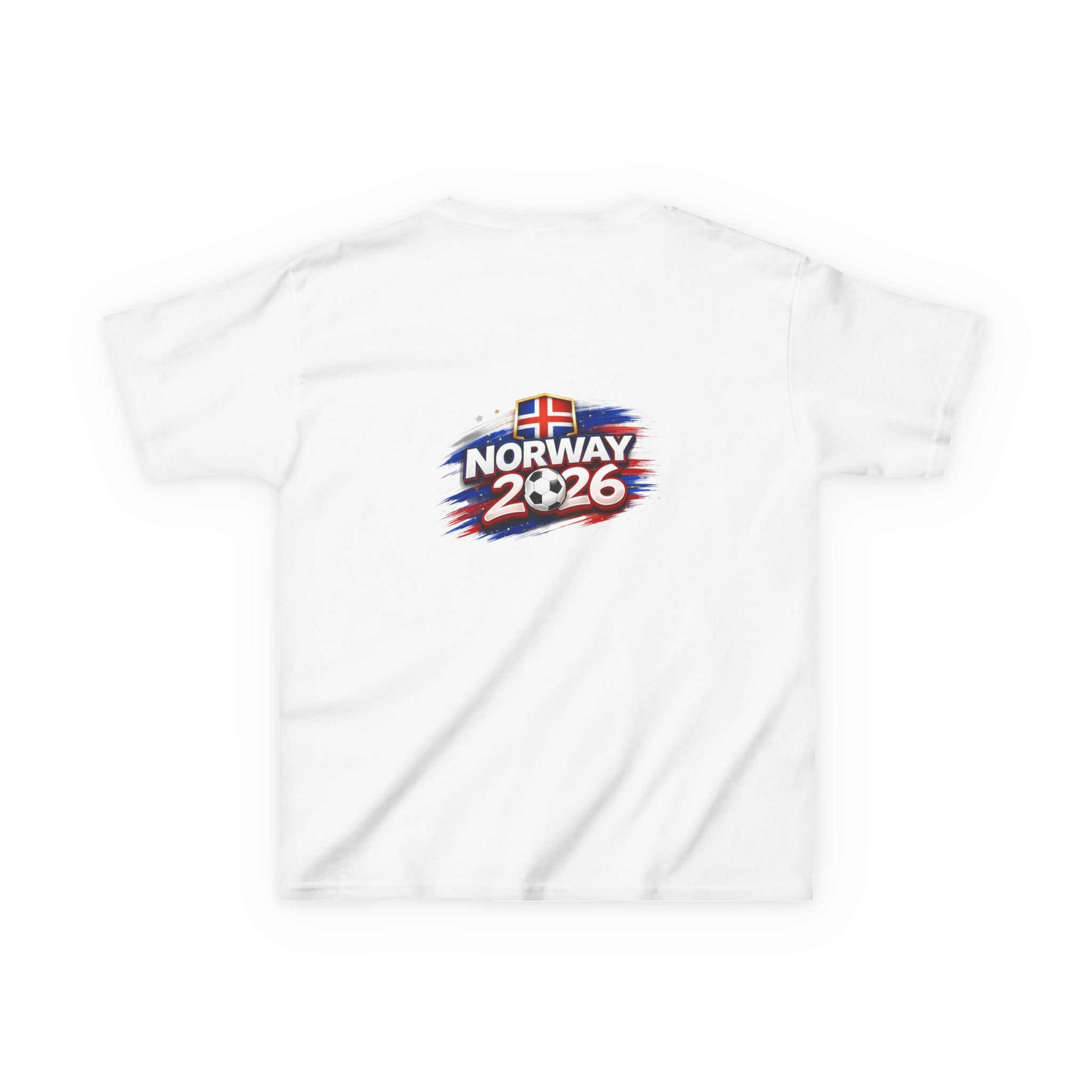 Norway 2026 Kids T-Shirt — Norwegian Flag Football Supporter Tee