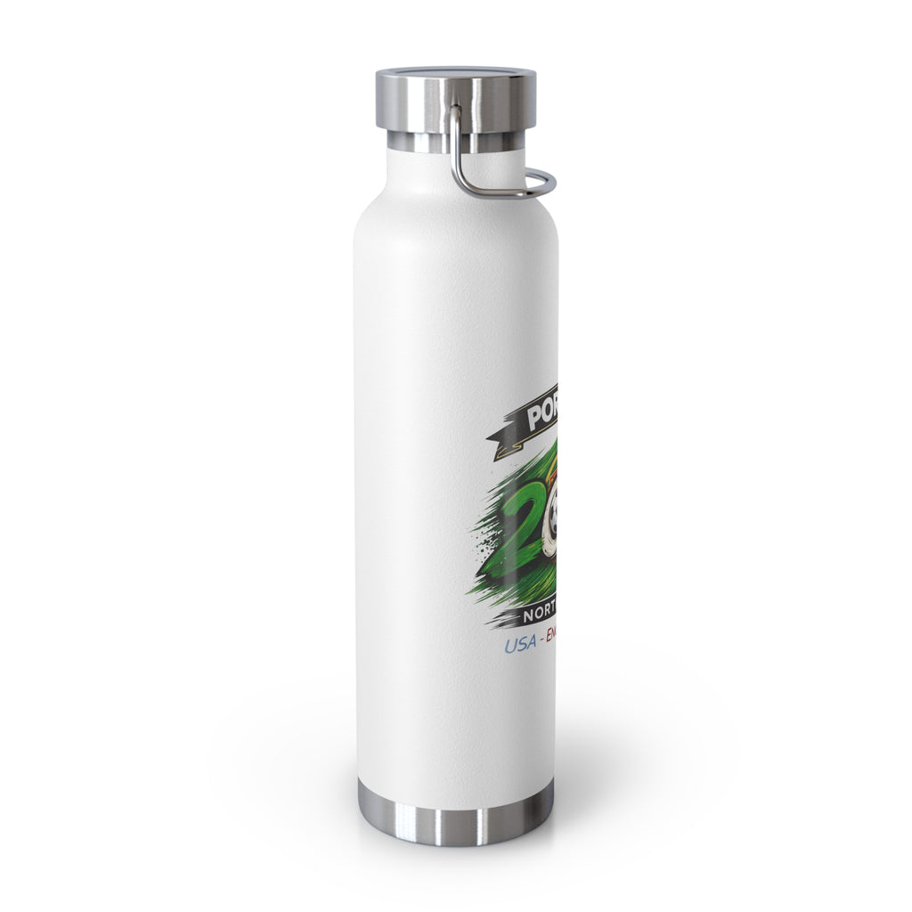 Portugal 2026 Soccer Travel Bottle — 22oz Copper Vacuum Insulated Water Bottle