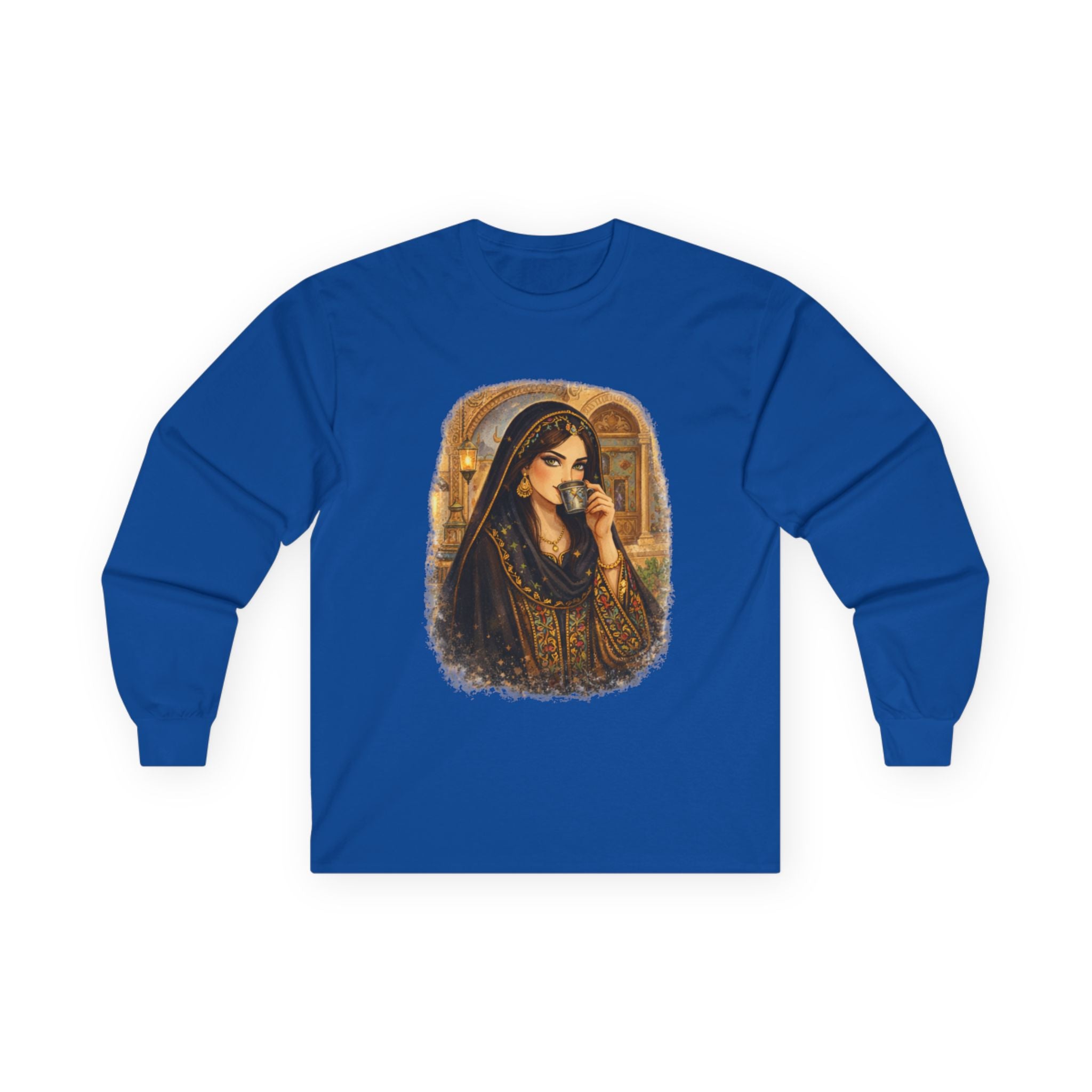 Vintage Arabian Princess Portrait Long Sleeve Tee