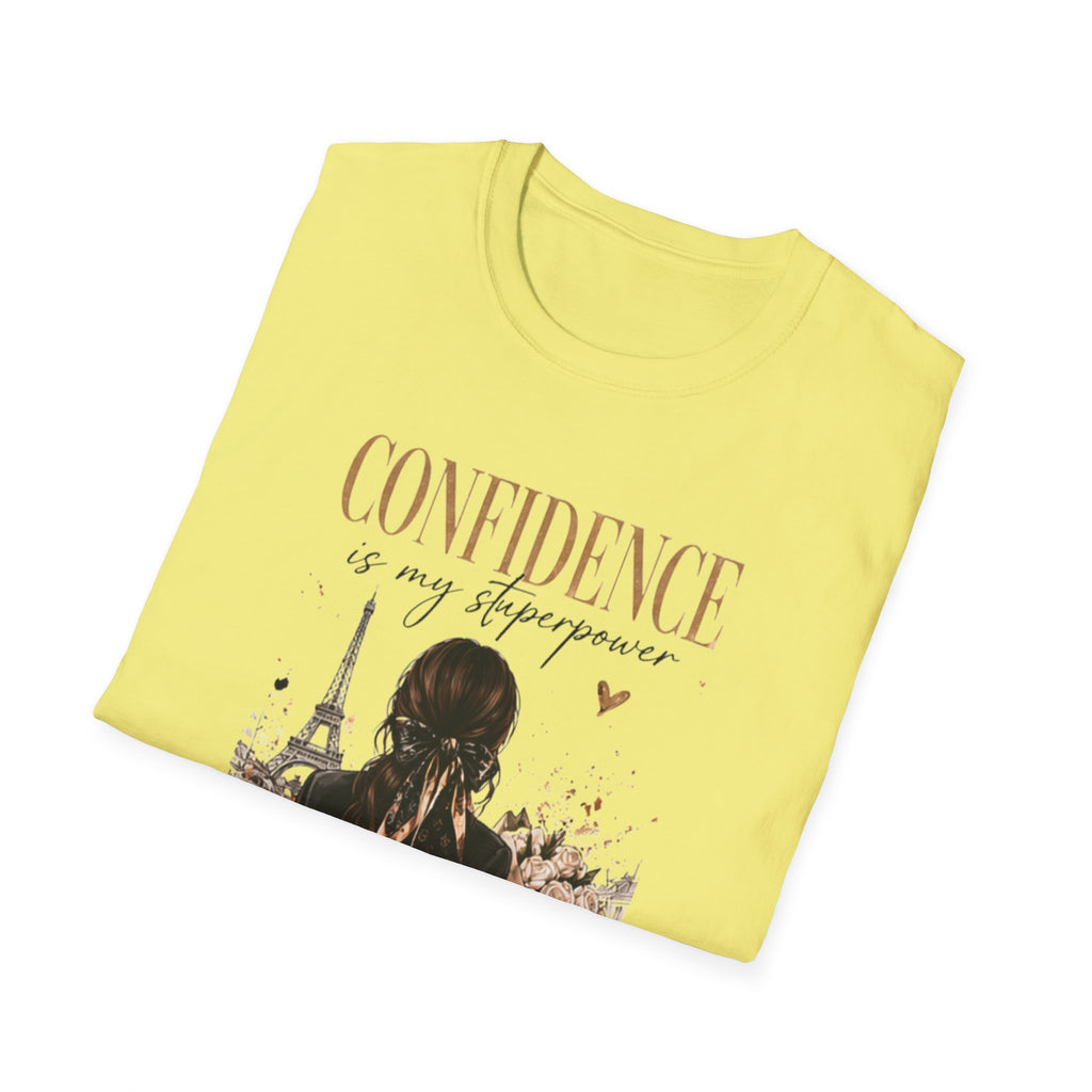 Confidence Is My Superpower T-Shirt — Paris Girl Inspirational Graphic Tee