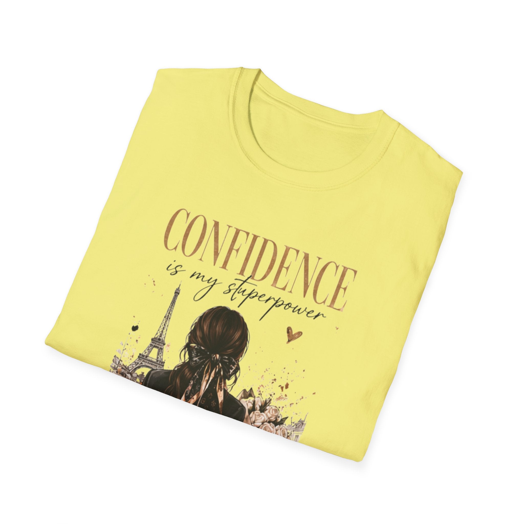 Confidence Is My Superpower T-Shirt — Paris Girl Inspirational Graphic Tee