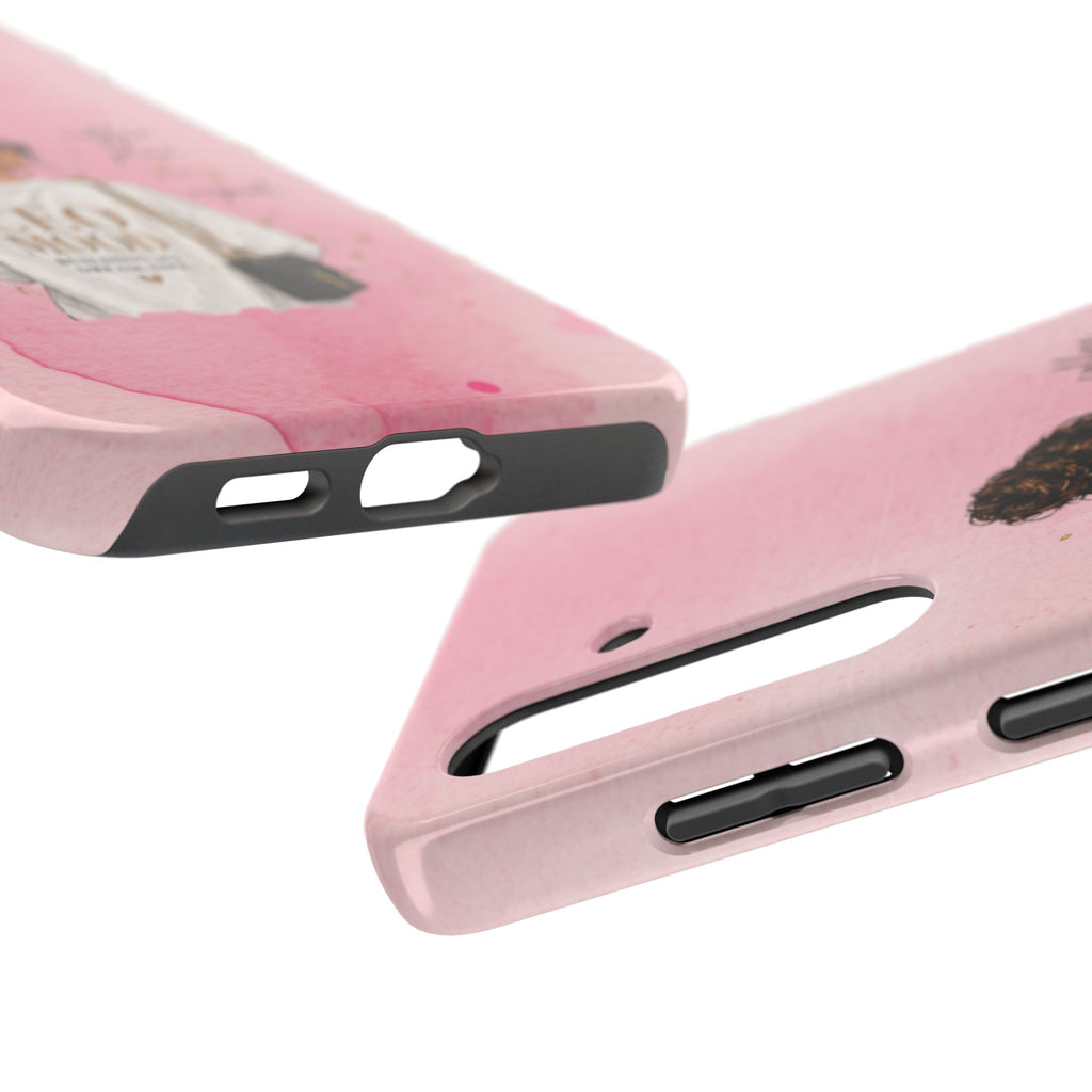 CEO Mood Tough Phone Case — "Coffee, Plan, Slay, Repeat" Pink Protective Cover