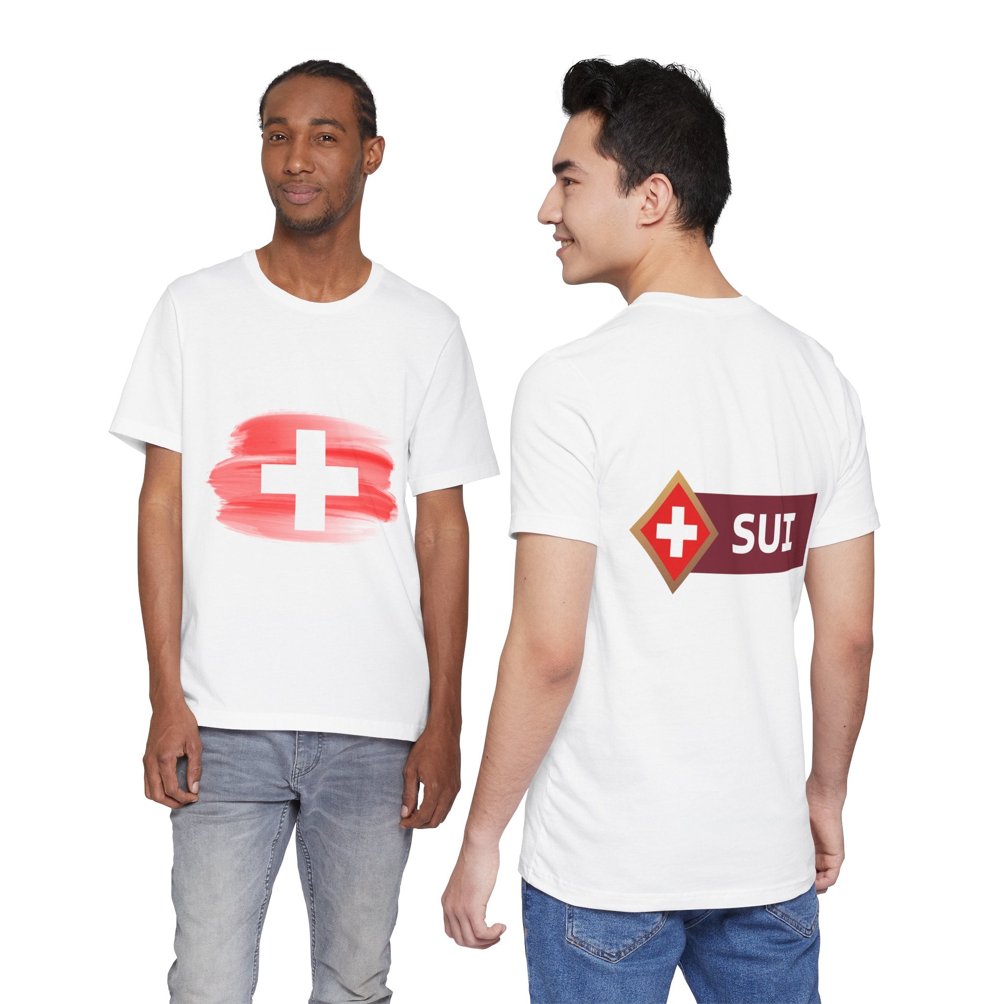 Swiss Flag T-Shirt — SUI Crest Short Sleeve Tee