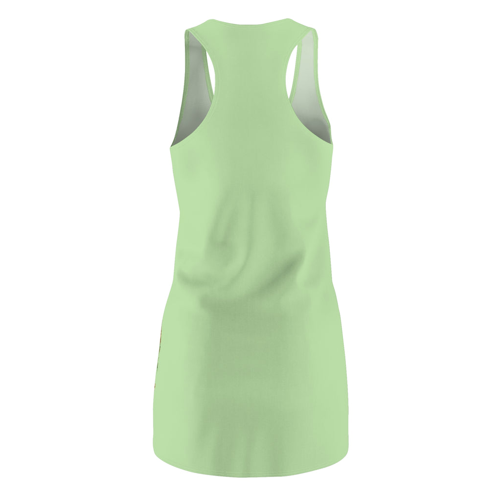 Palm Tree Racerback Dress — Tropical Beach Print Women's Dress