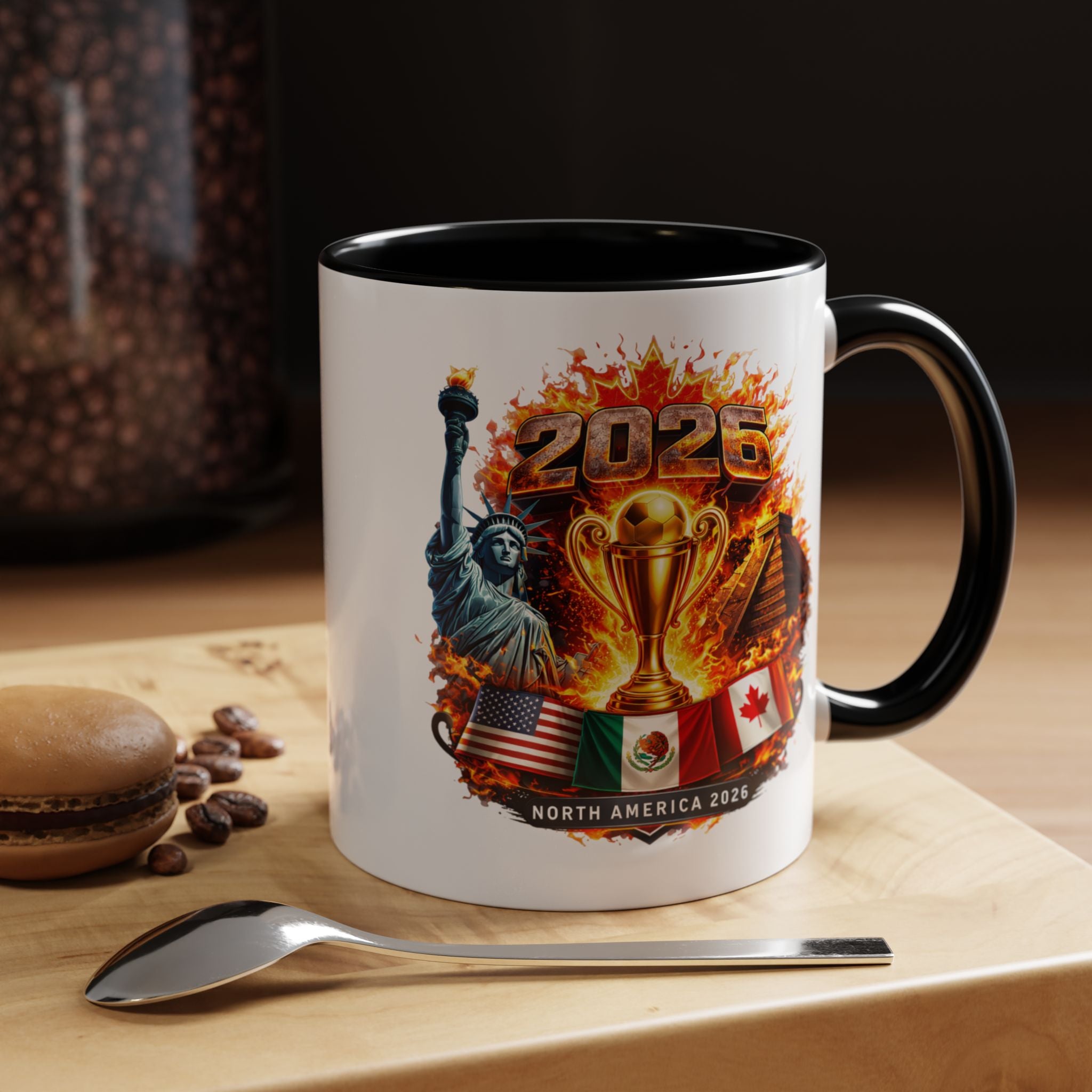 2026 North America Championship Coffee Mug — Trophy & Flags Accent Mug