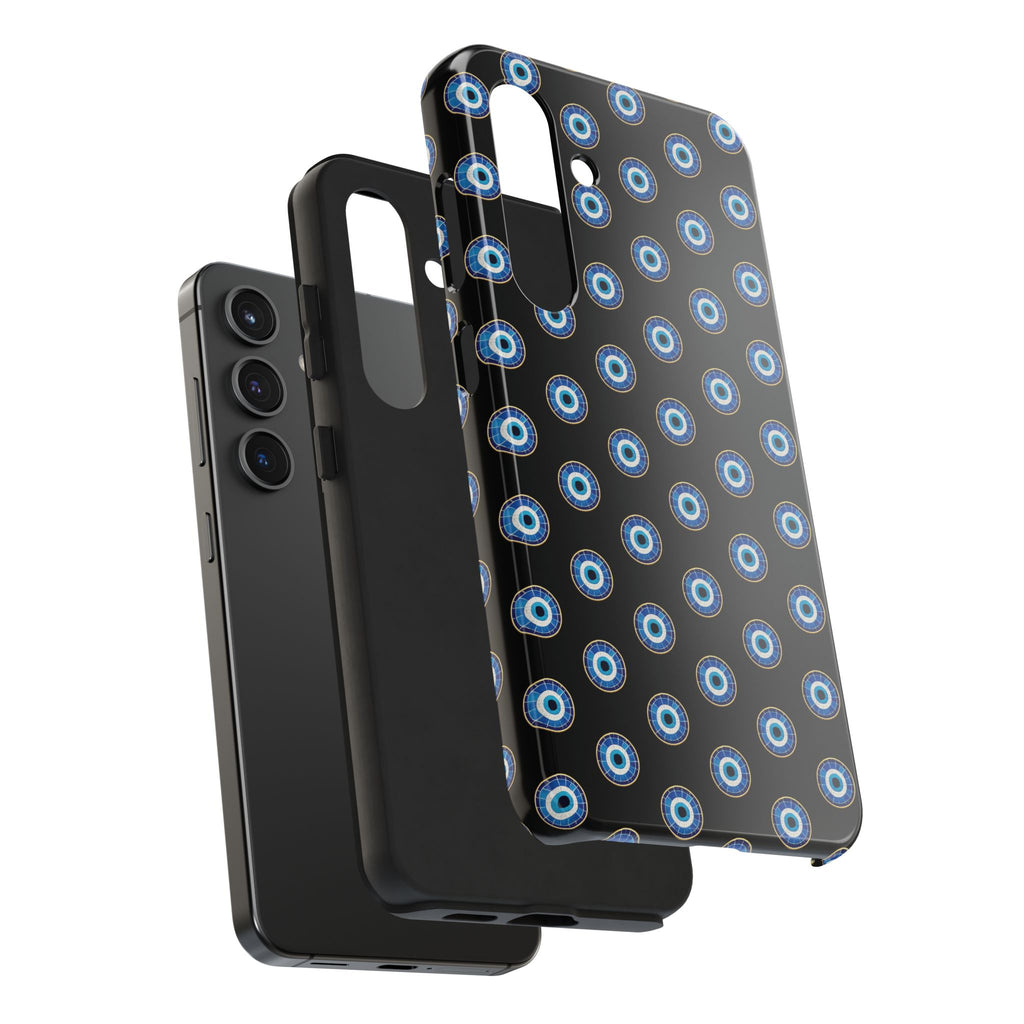 Evil Eye Pattern Tough Phone Case — Protective Blue Nazar Design