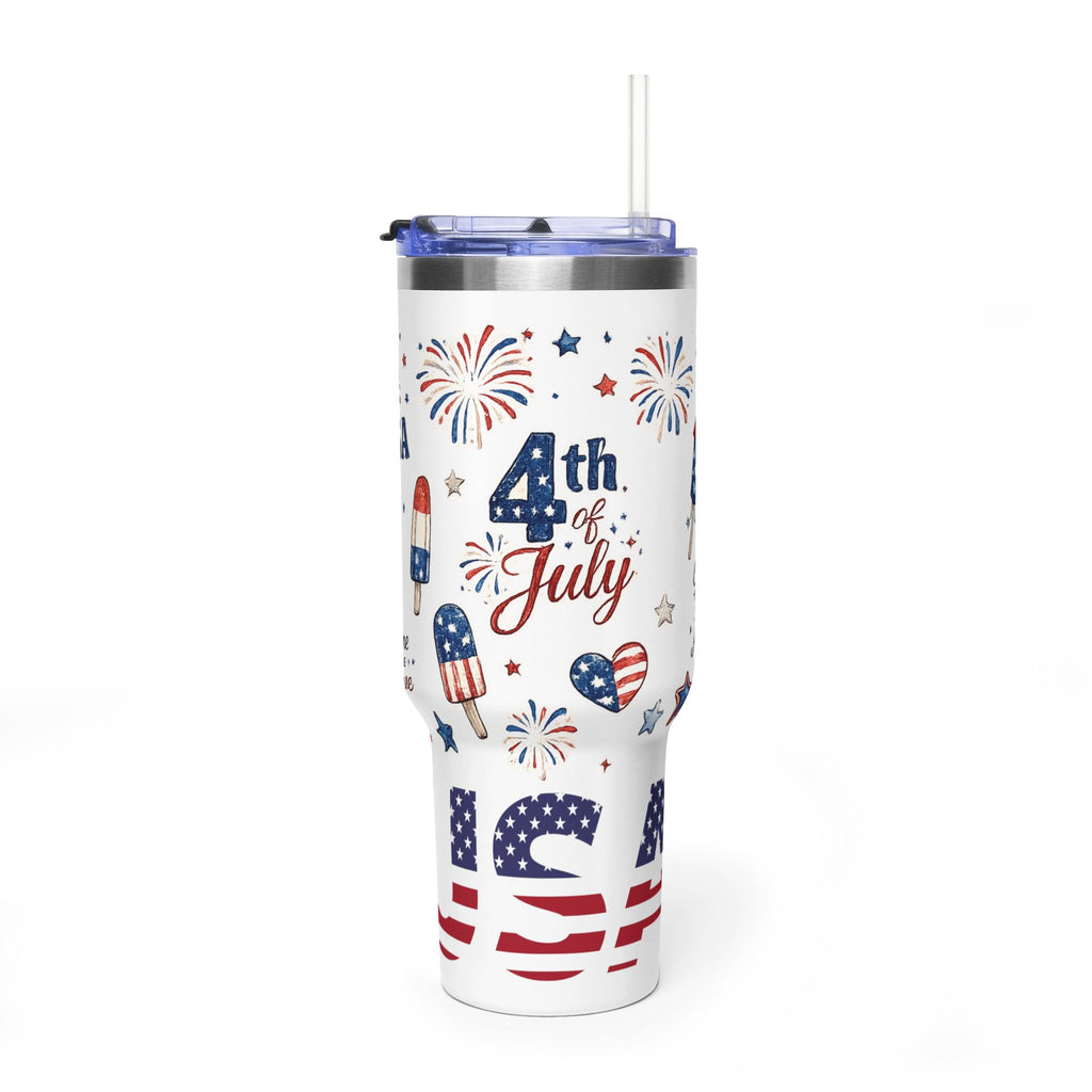 4th of July USA Vacuum Tumbler — 40oz Patriotic Thermal Cup