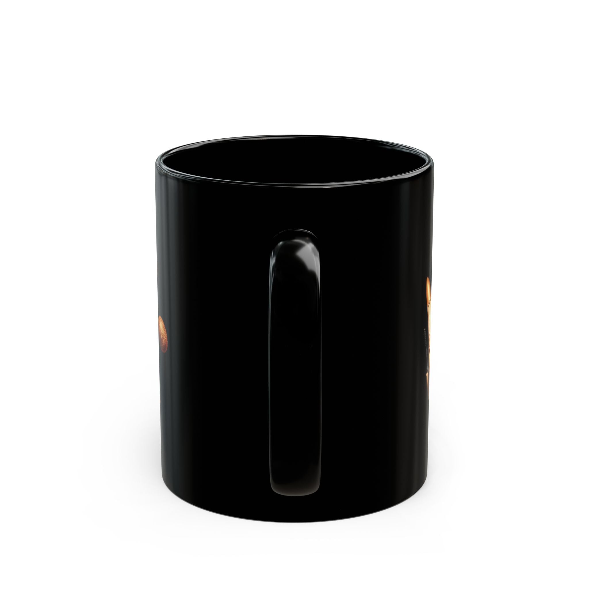 Makeup Lover Black Ceramic Mug — Cosmetic Brush & Lipstick Coffee Cup (11oz/15oz)