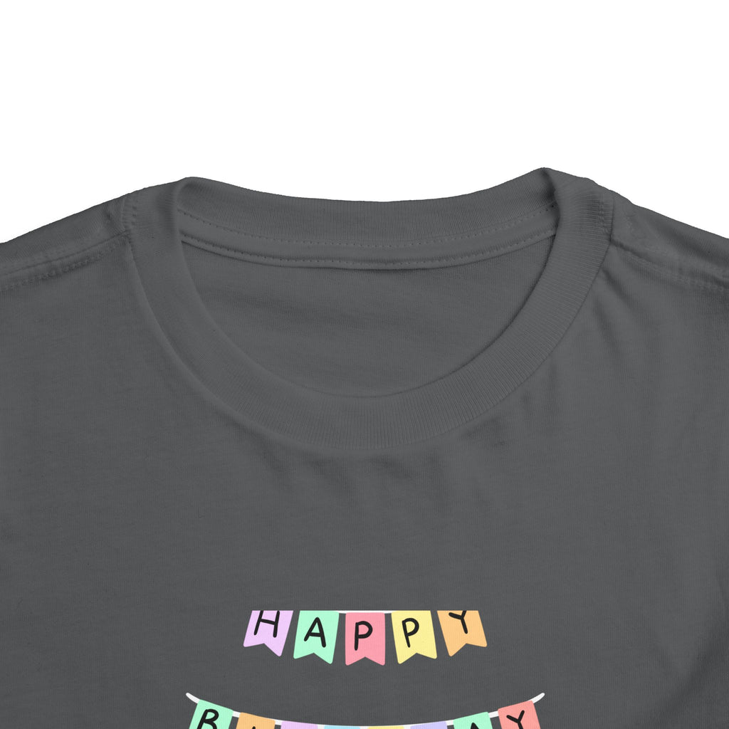 Toddler Birthday Castle Tee — "Happy Birthday" Princess Shirt