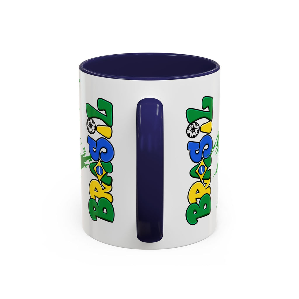 Brazil Flag Accent Coffee Mug — Brasil Pride 11/15oz