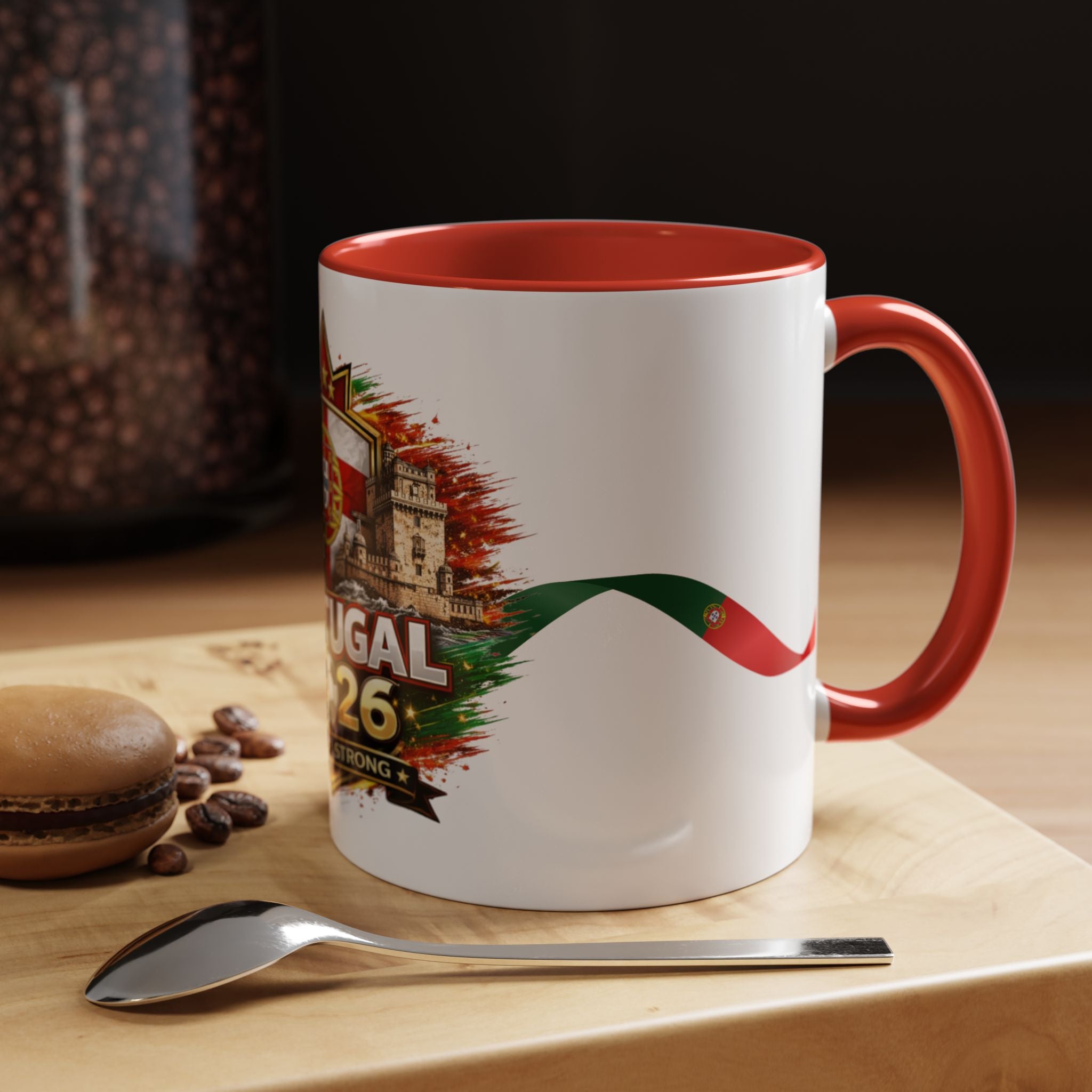 Portugal 2026 Soccer Mug – Portugal Flag & Crest Accent Coffee Cup