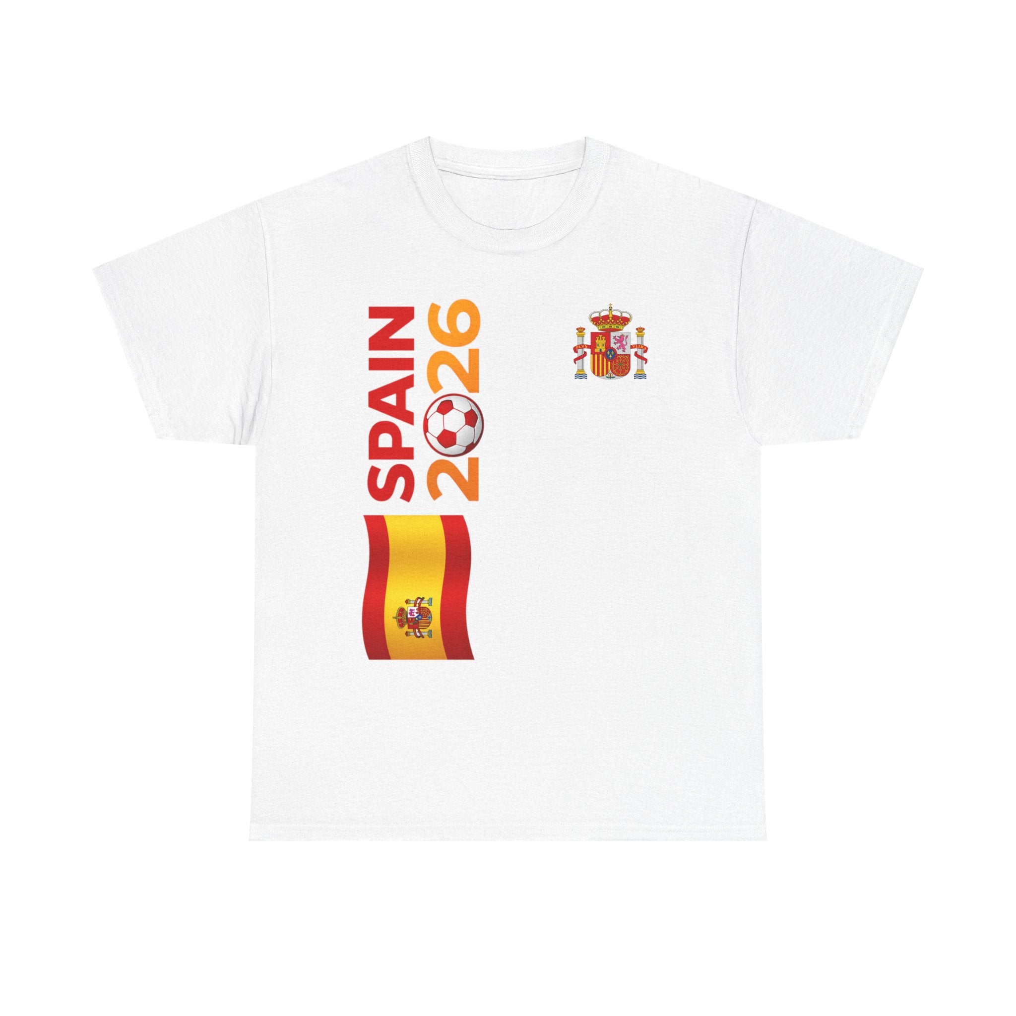 Spain 2026 Soccer T-Shirt — Spanish Flag & Crest Football Fan Tee