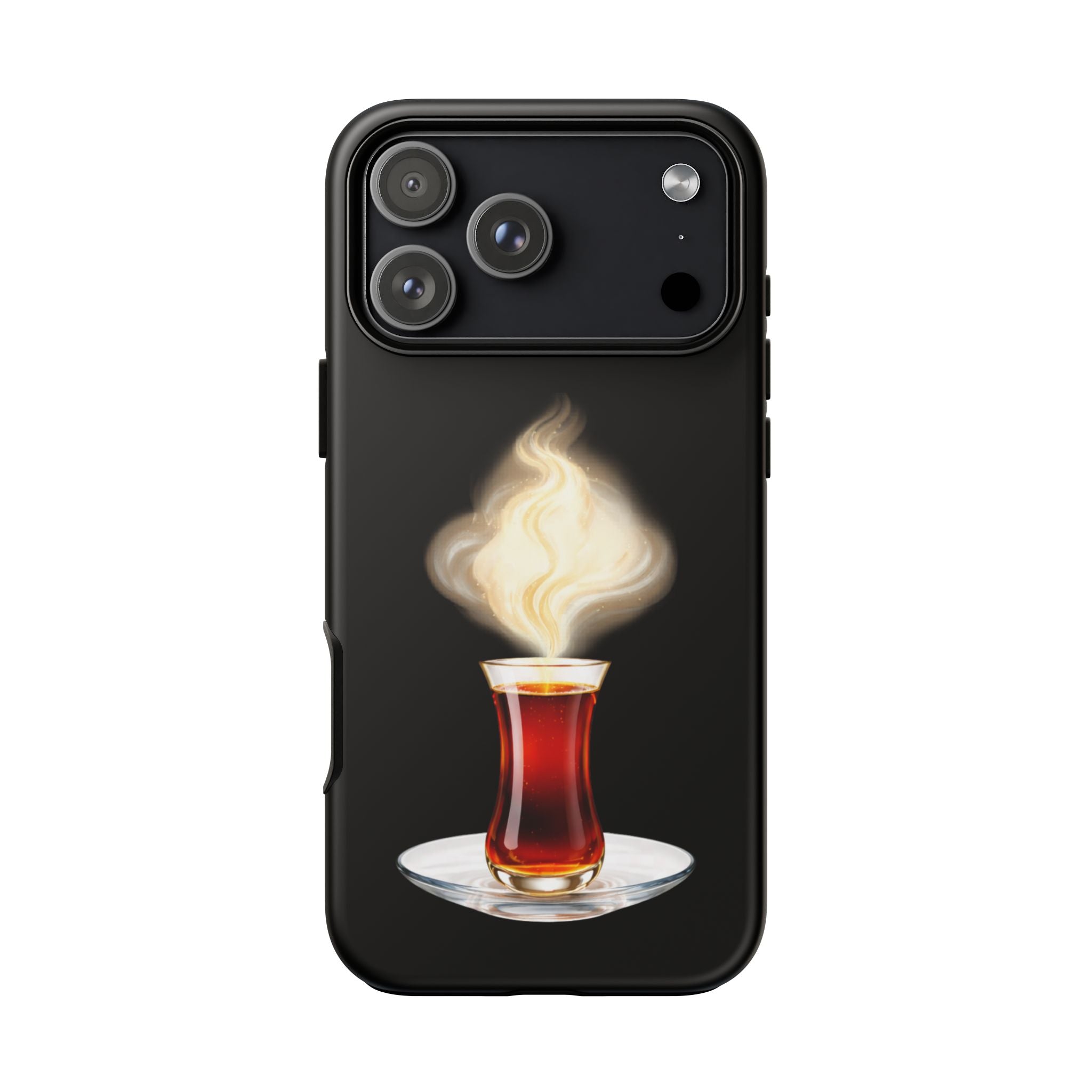Tea Steam Phone Case – Turkish Tea Glass Design, Cozy Beverage Lover Phone Cover