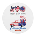 4th of July Patriotic Mouse Pad — "Peace • Love • America" Celebrating Freedom