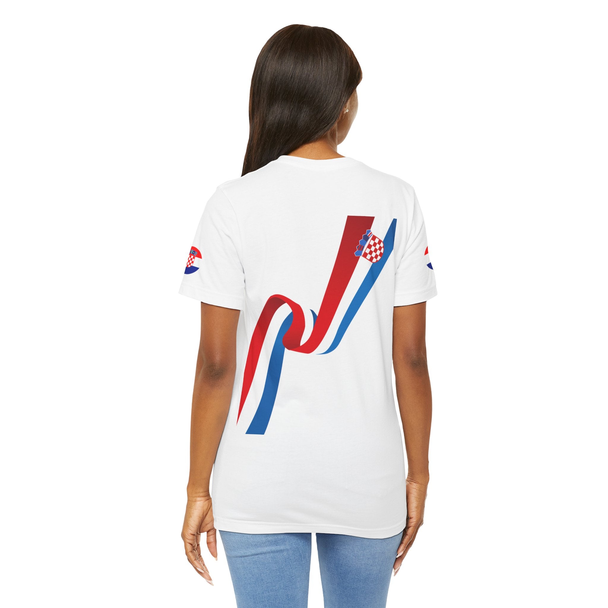 Croatia 2026 Soccer Fan Tee — Croatian Flag Ribbon Football Jersey Shirt
