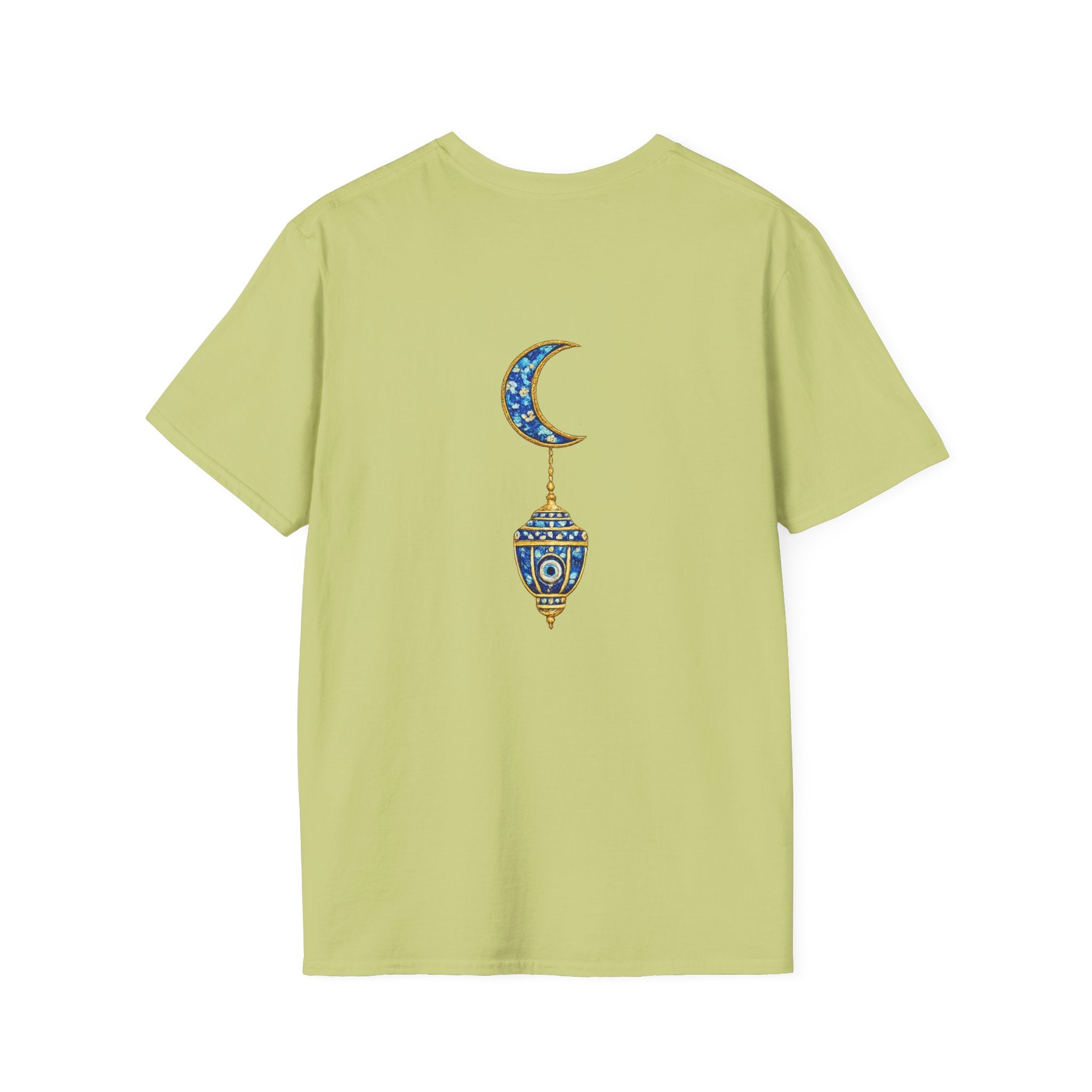 Evil Eye Crescent Lantern T‑Shirt — Protective Nazar Tee with Moon Lantern Design