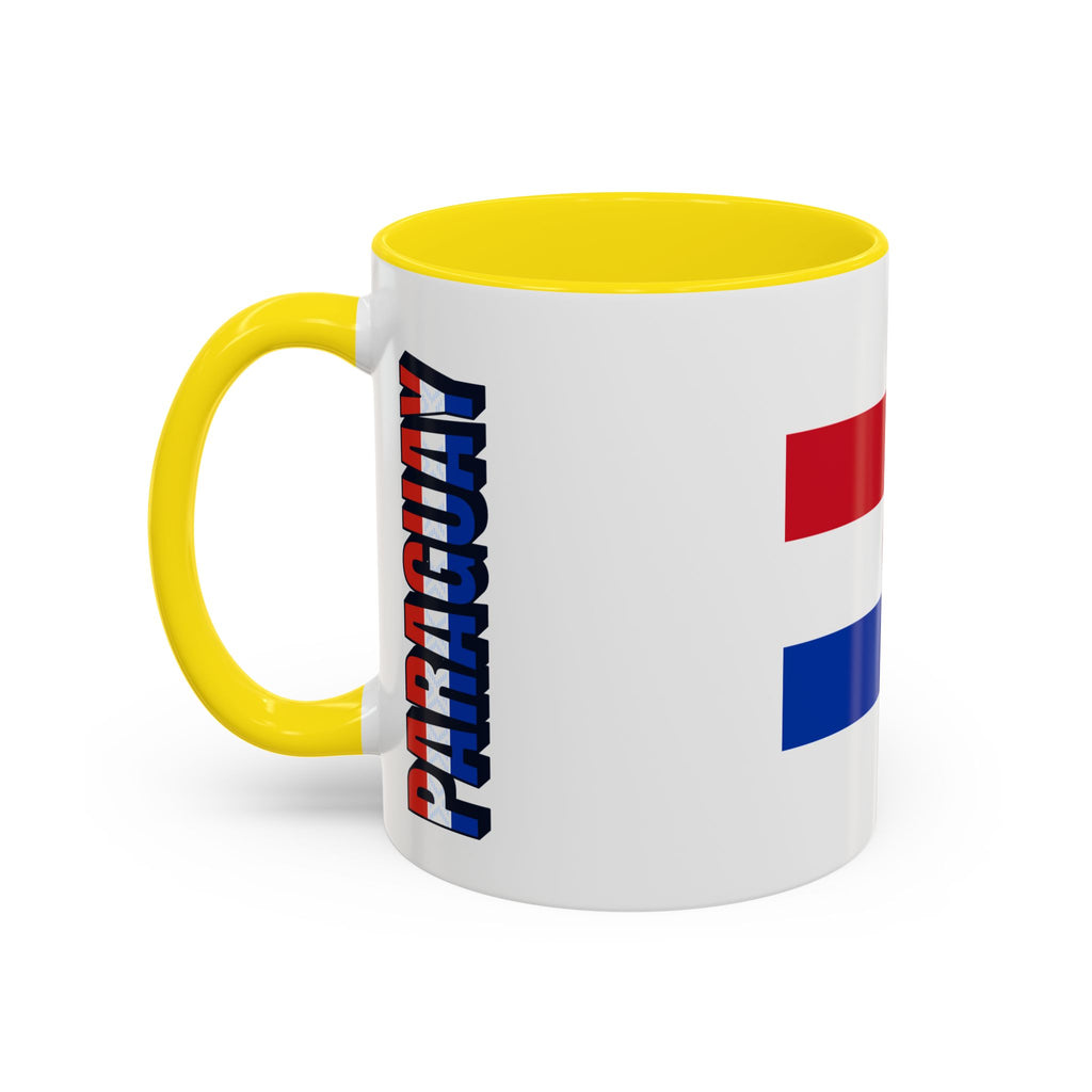 Paraguay Flag Accent Coffee Mug – Patriotic 11/15oz Ceramic Mug