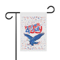 4th of July Garden Flag — "Happy 4th of July" Eagle Patriotic House Banner
