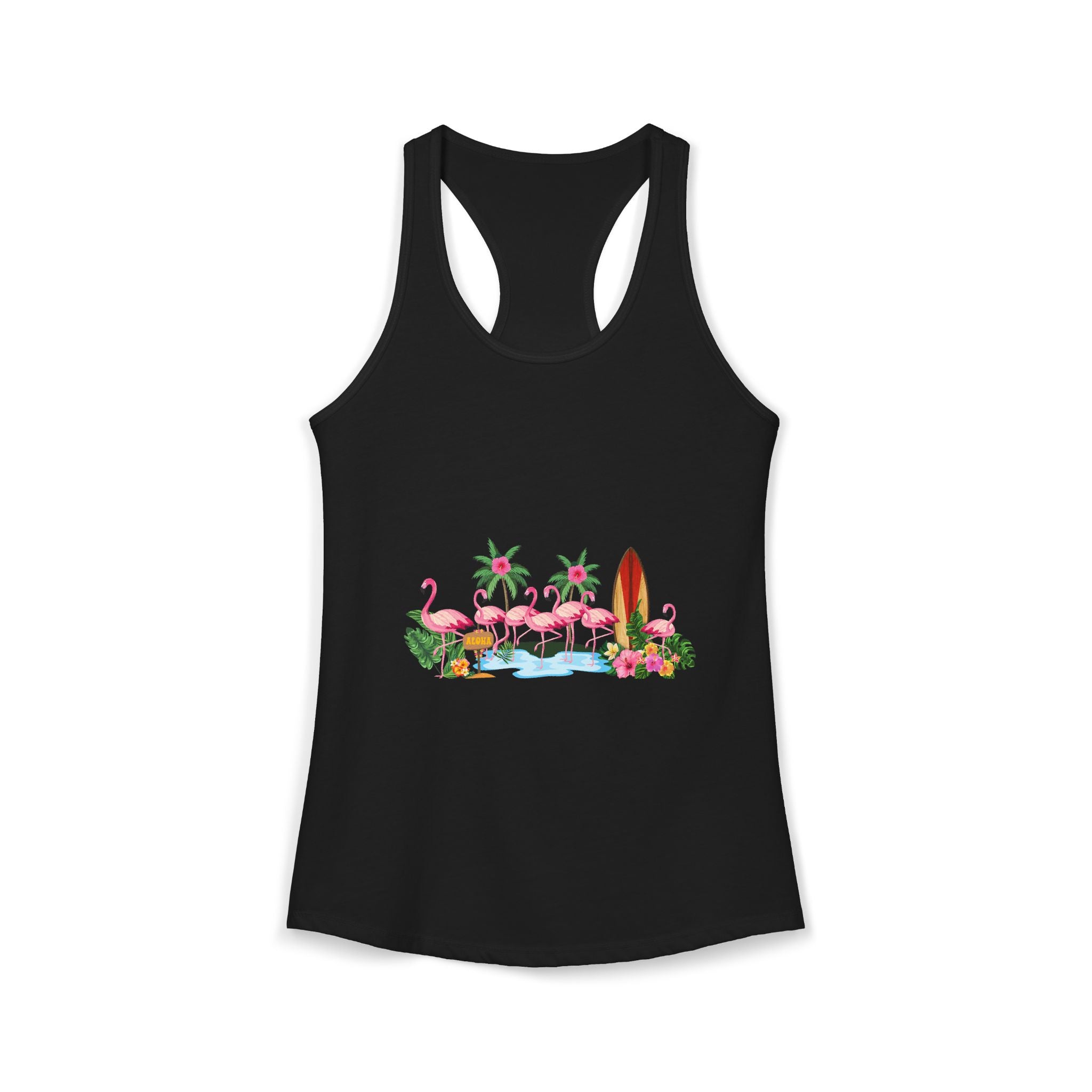 Women's Ideal Racerback Tank Flamingo Beach