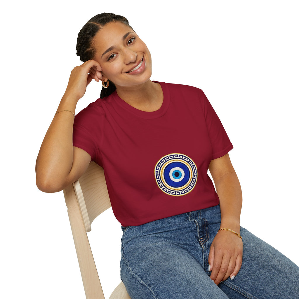 Evil Eye Crescent Lantern T‑Shirt — Protective Nazar Tee with Moon Lantern Design