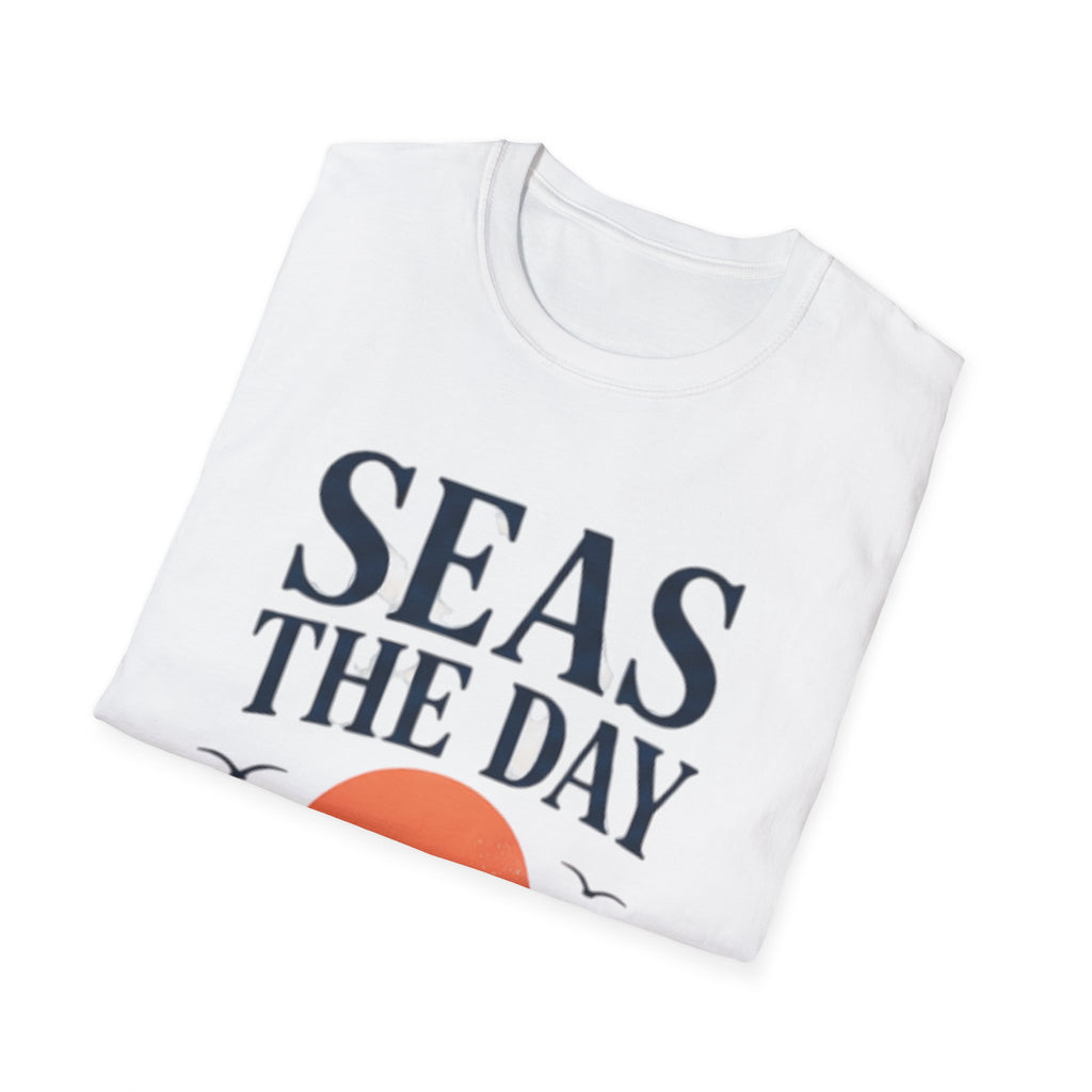Seas the Day Sunset unisex T-Shirt — Nautical Beach Graphic Tee