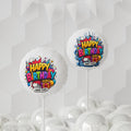 11" Icy Blue "Happy Birthday" Balloon