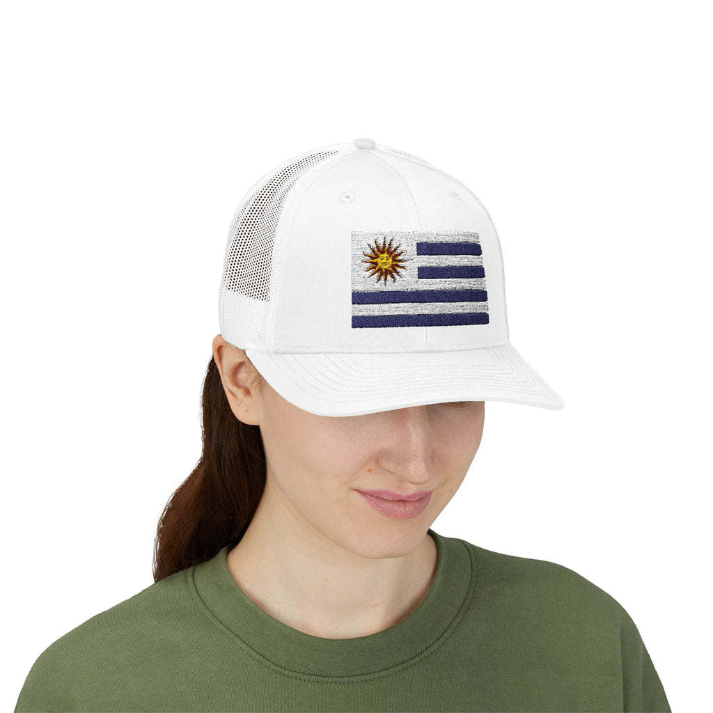 Uruguay Flag Snapback Trucker Cap – Glitter Sun & Stripes