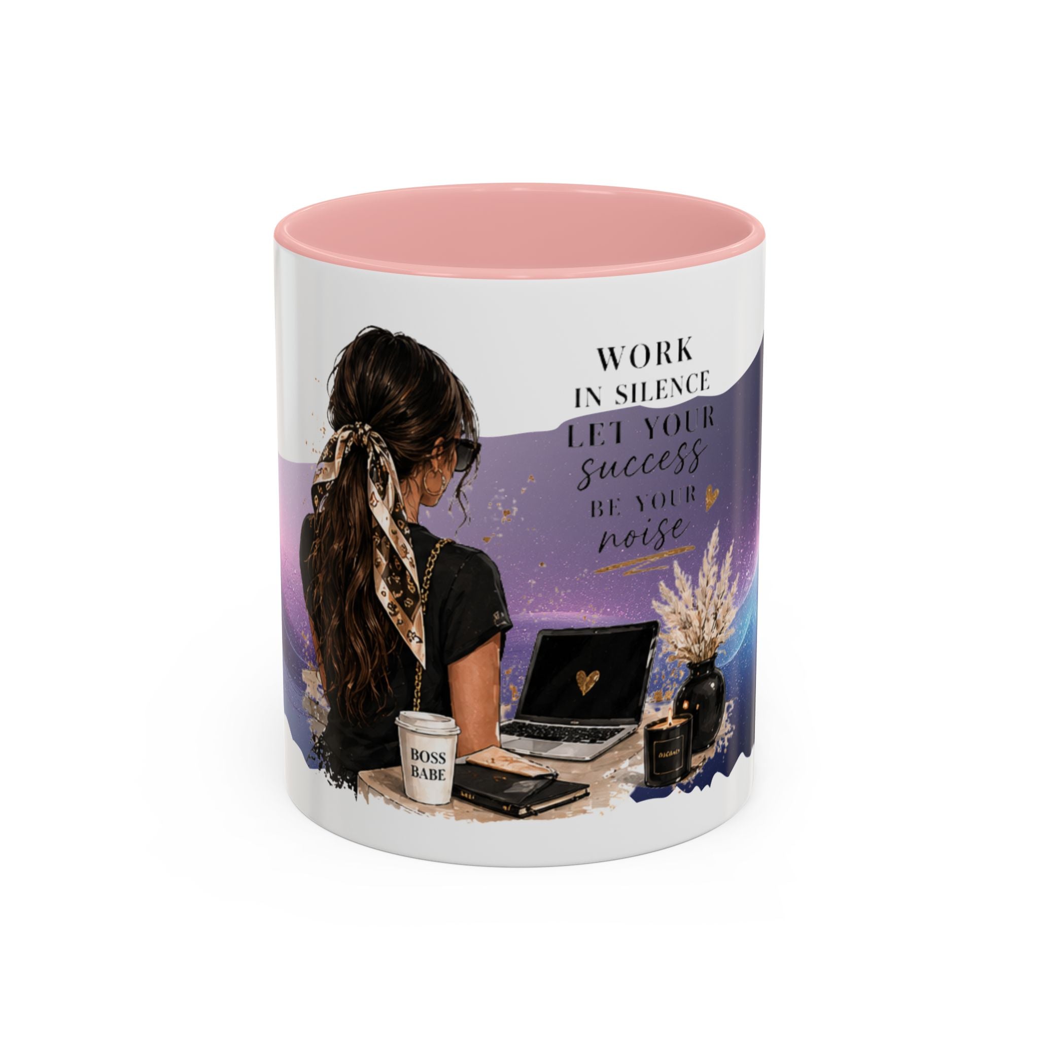 Motivational Office Coffee Mug — “Work in Silence, Let Your Success Be Your Noise”