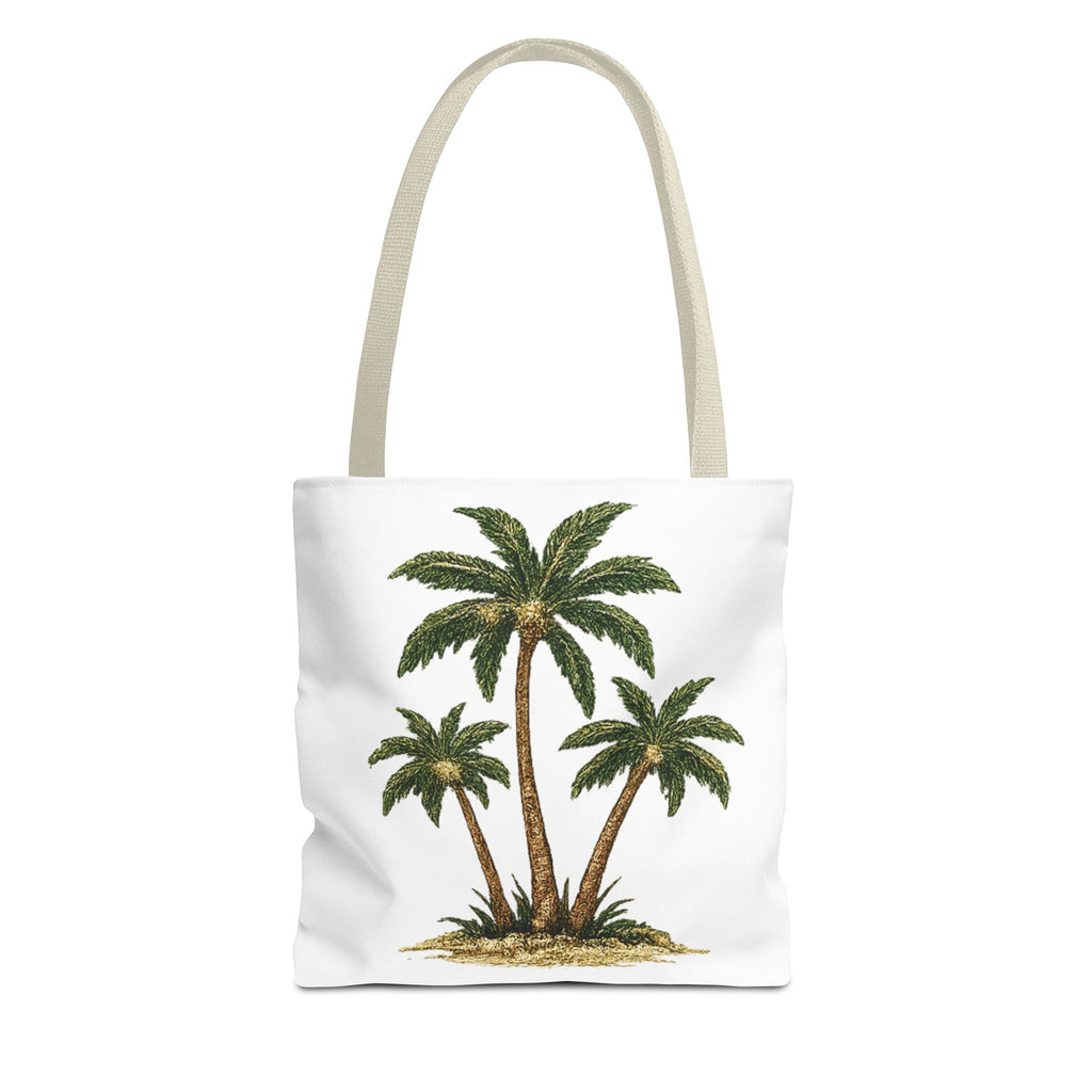 Palm Tree Tote Bag — Tropical Beach Canvas Tote for Summer, Vacation & Everyday Use