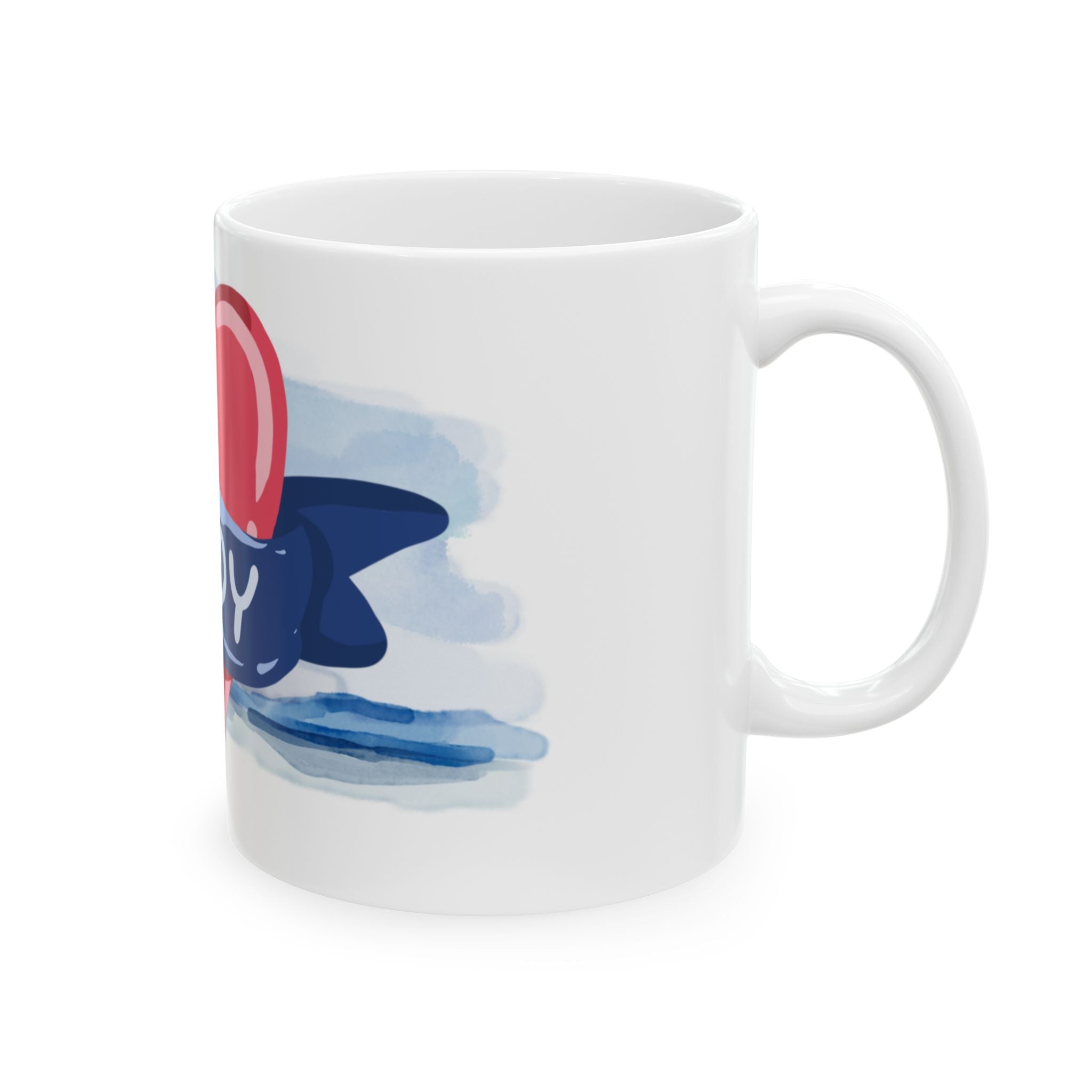 Daddy Heart Ceramic Mug — Cute Tattoo-Style Dad Coffee Cup (11oz)