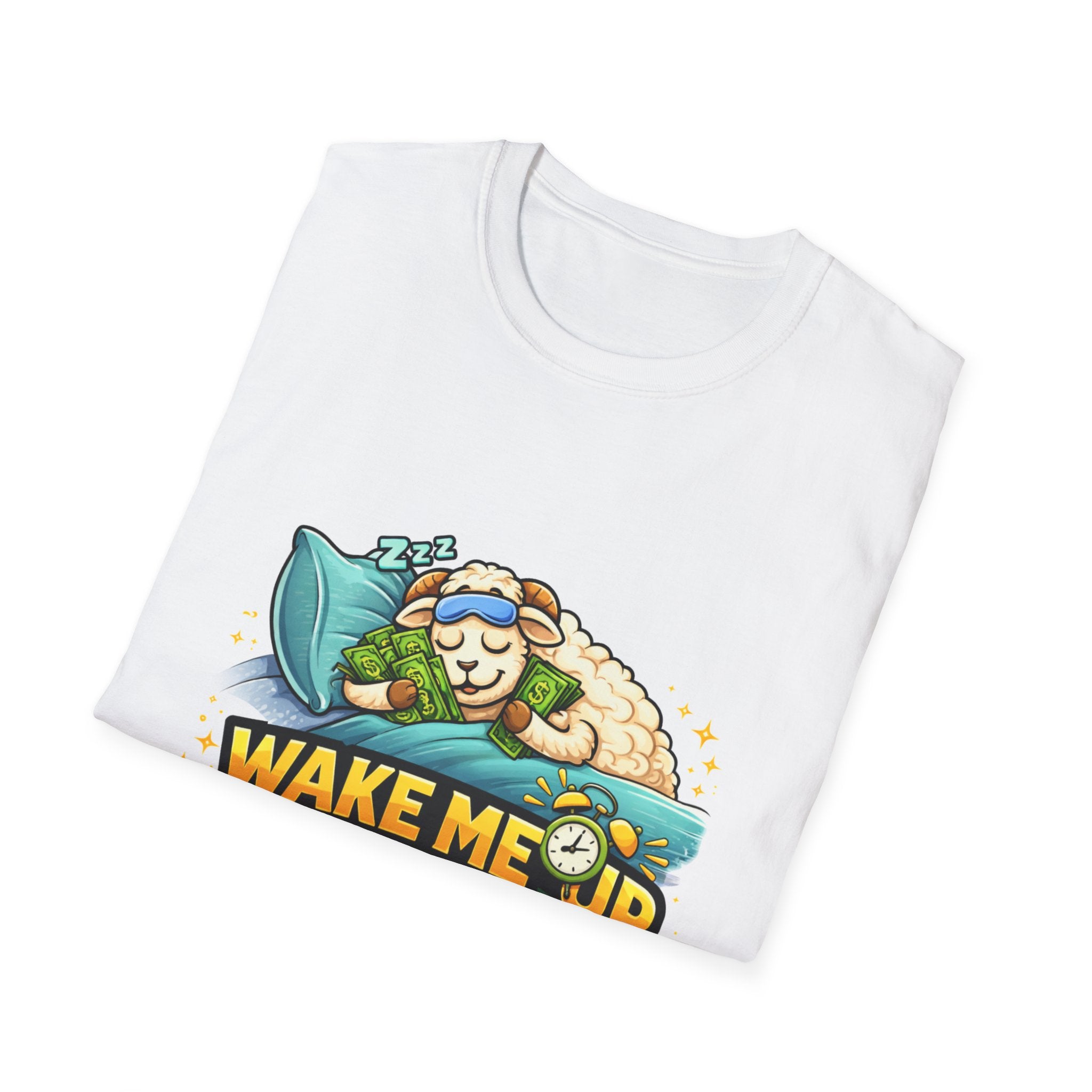 T-Shirt — "Wake Me Up When Eidiya Arrives" Cute Sleepy Sheep Graphic Tee
